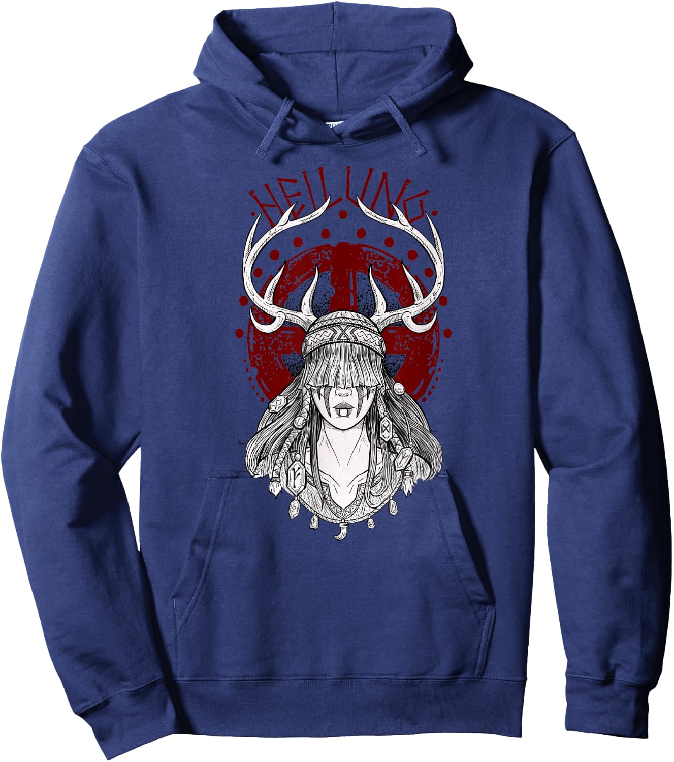 Nordic Shaman girl heilung shirt Hoodie - Hoodie | Navy