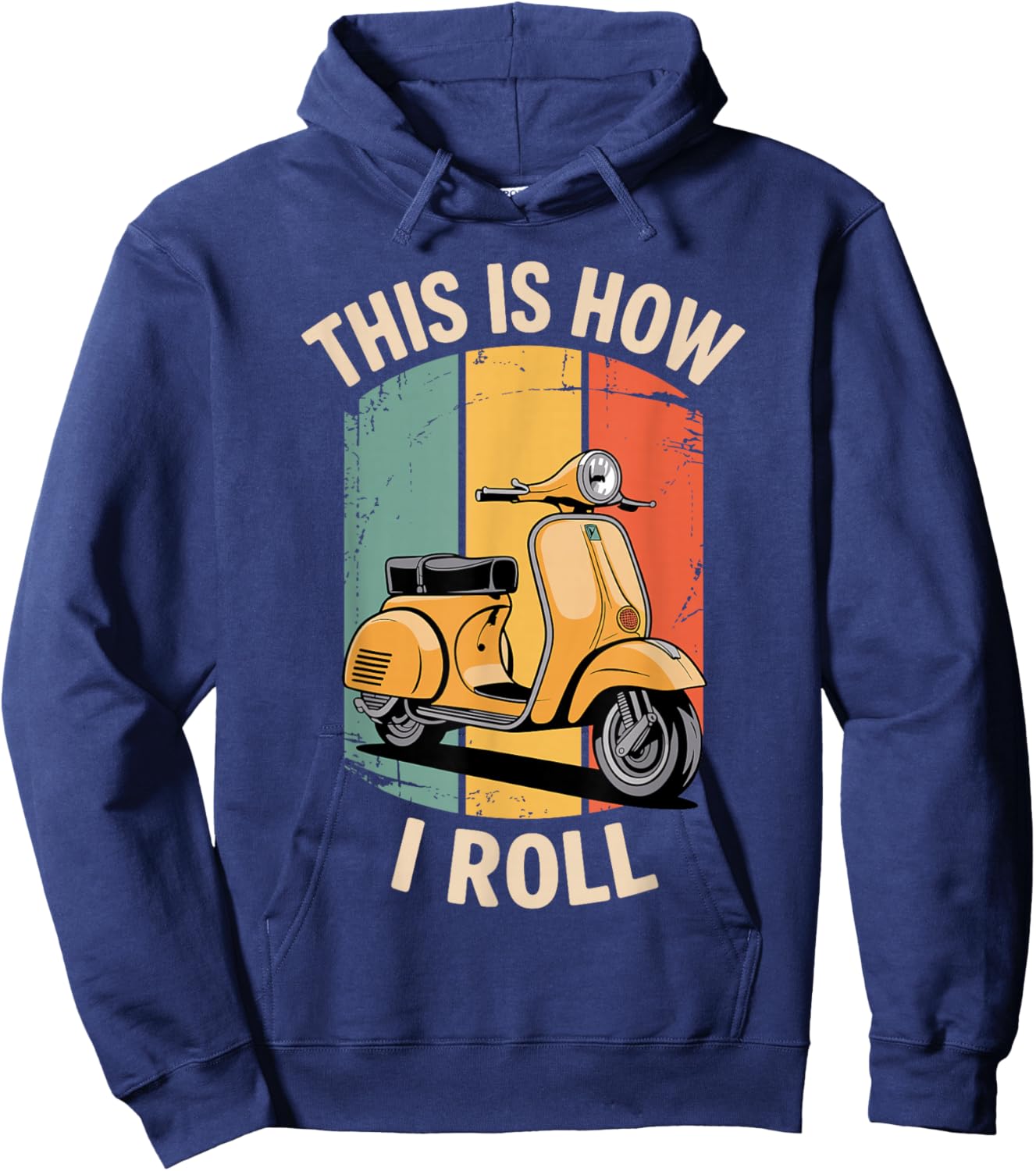 Funny Scooter Design Women Scooter Rider Moped Hoodie - Hoodie | Navy