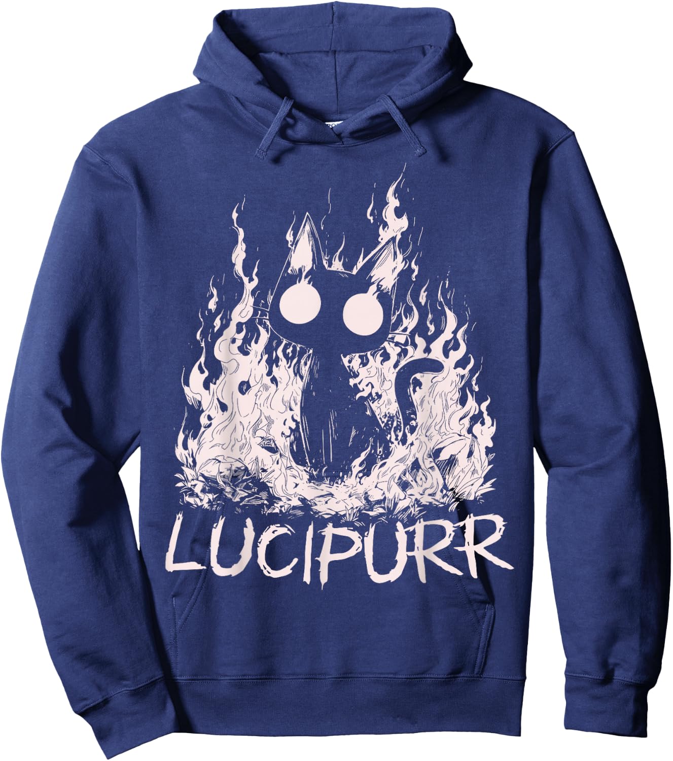 Lucipurr Cat Lover Lucifer Baphomet Demon Kitty Hoodie - Hoodie | Navy