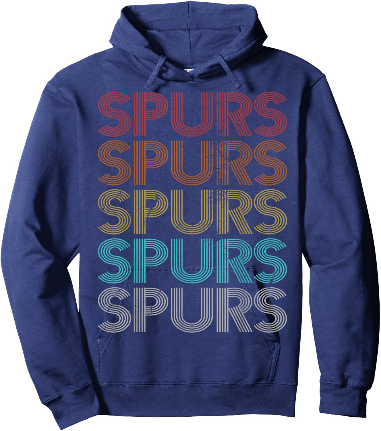 Retro Vintage Spurs Hoodie - Hoodie | Navy