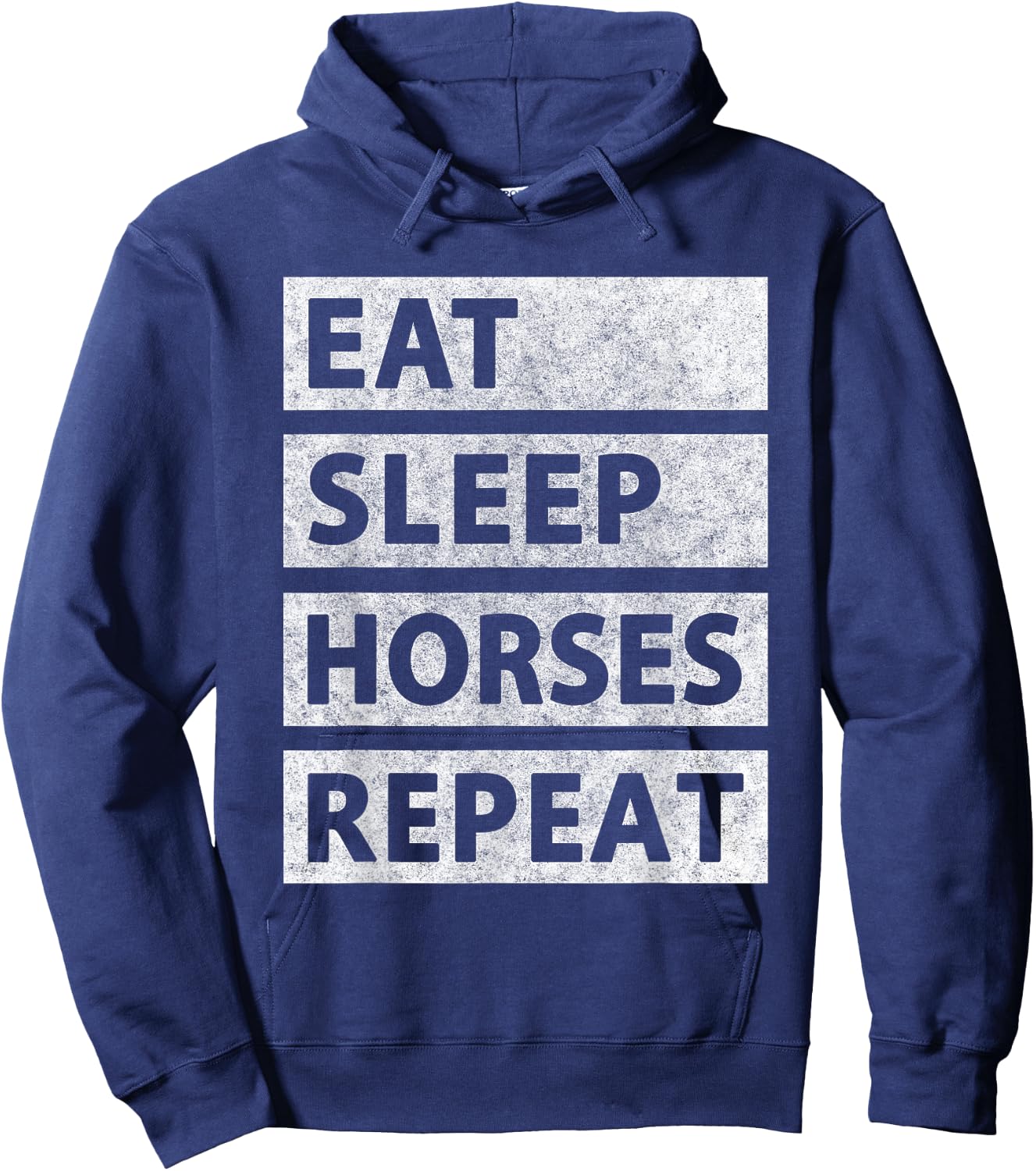 Eat Sleep Horses Repeat Horseback Riding Hoodie - Hoodie | Navy