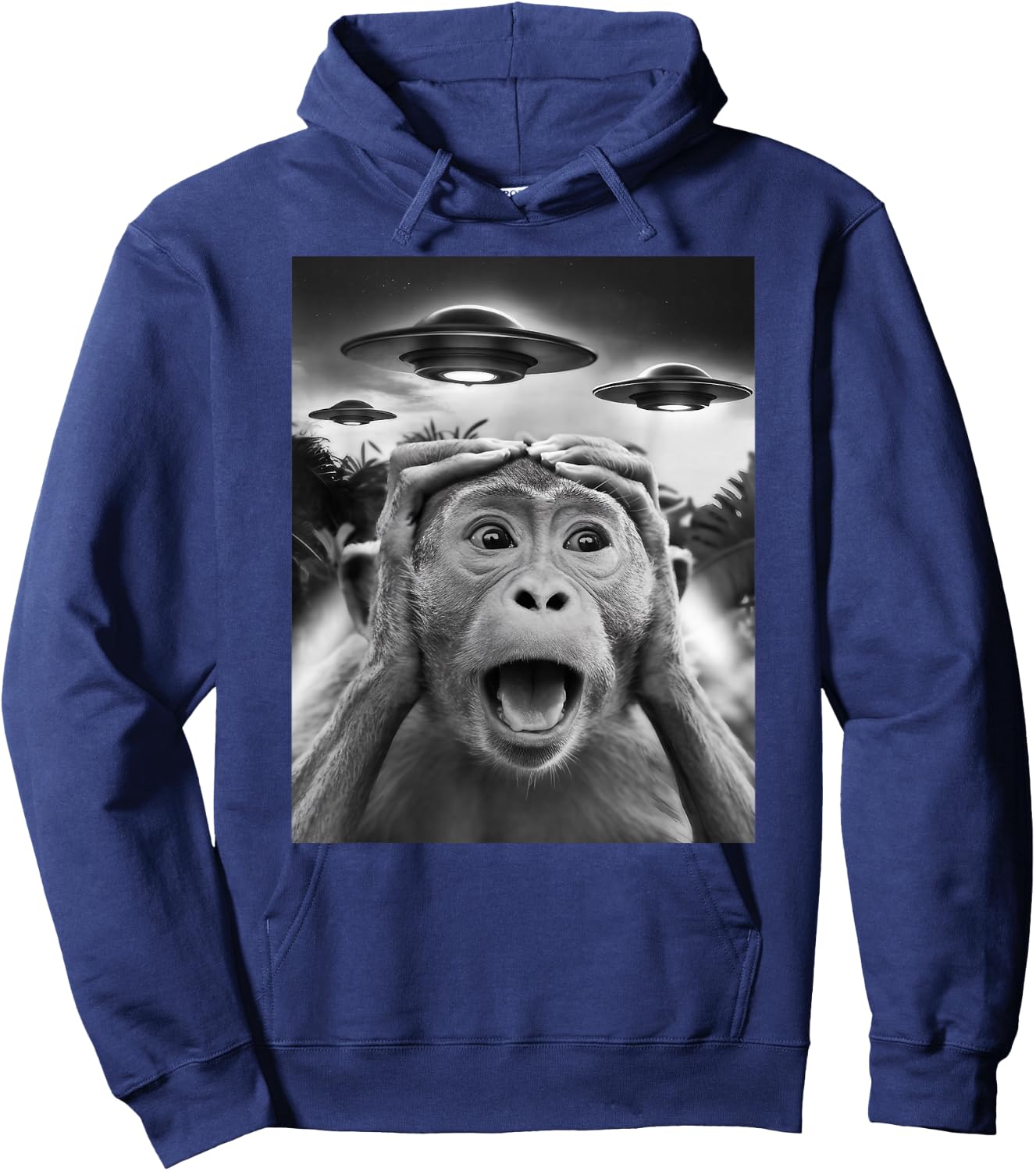 Funny Monkey UFO Weird Hoodie - Hoodie | Navy