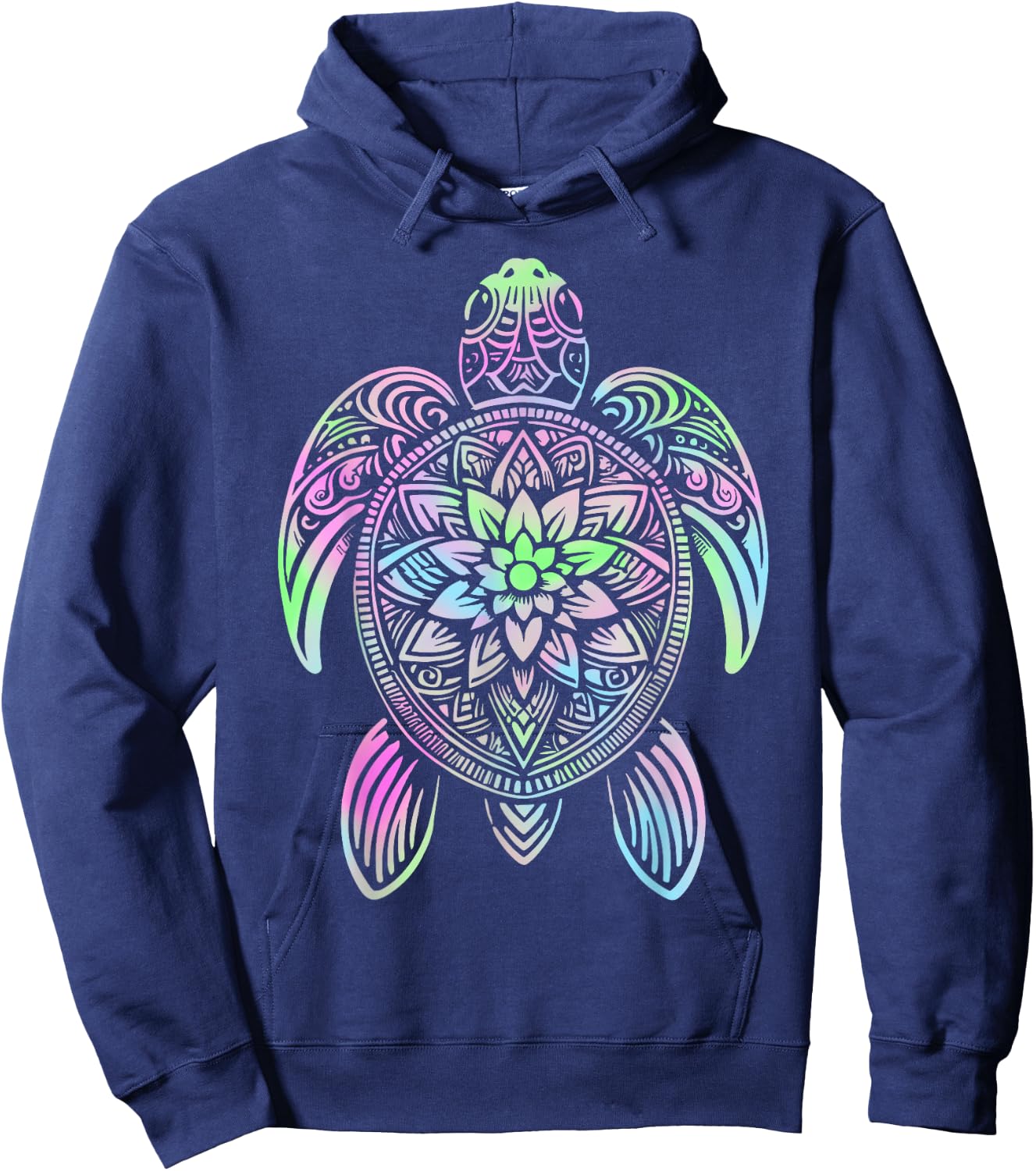 Hawaiian Tie Dye Sea Turtle Hoodie - Hoodie | Navy