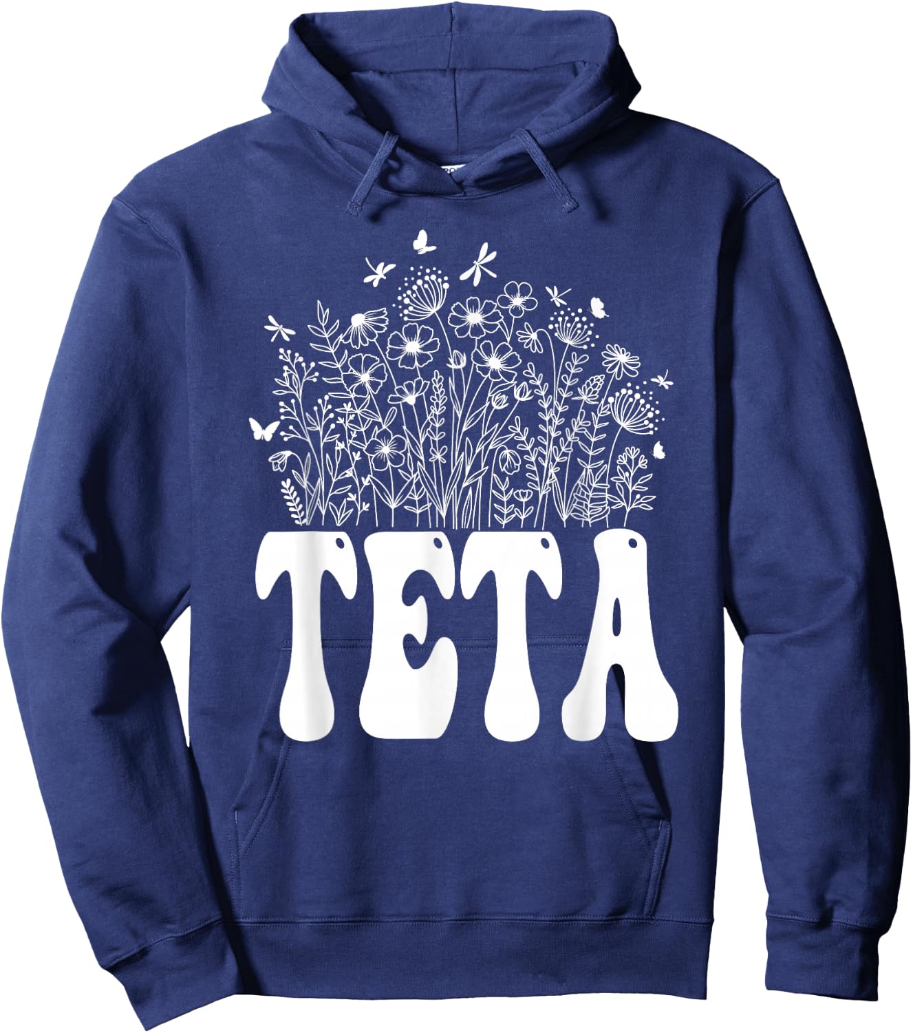 Floral TETA Wildflower Graphic Hoodie - Hoodie | Navy