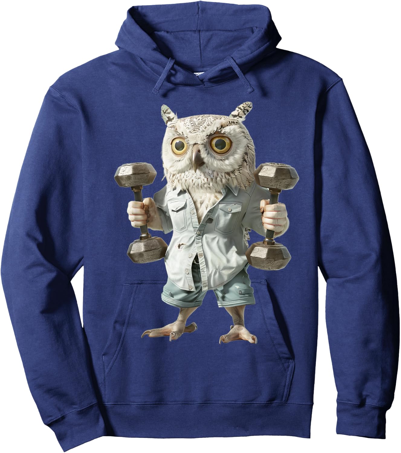 Owl Dumbbells Hoodie - Hoodie | Navy