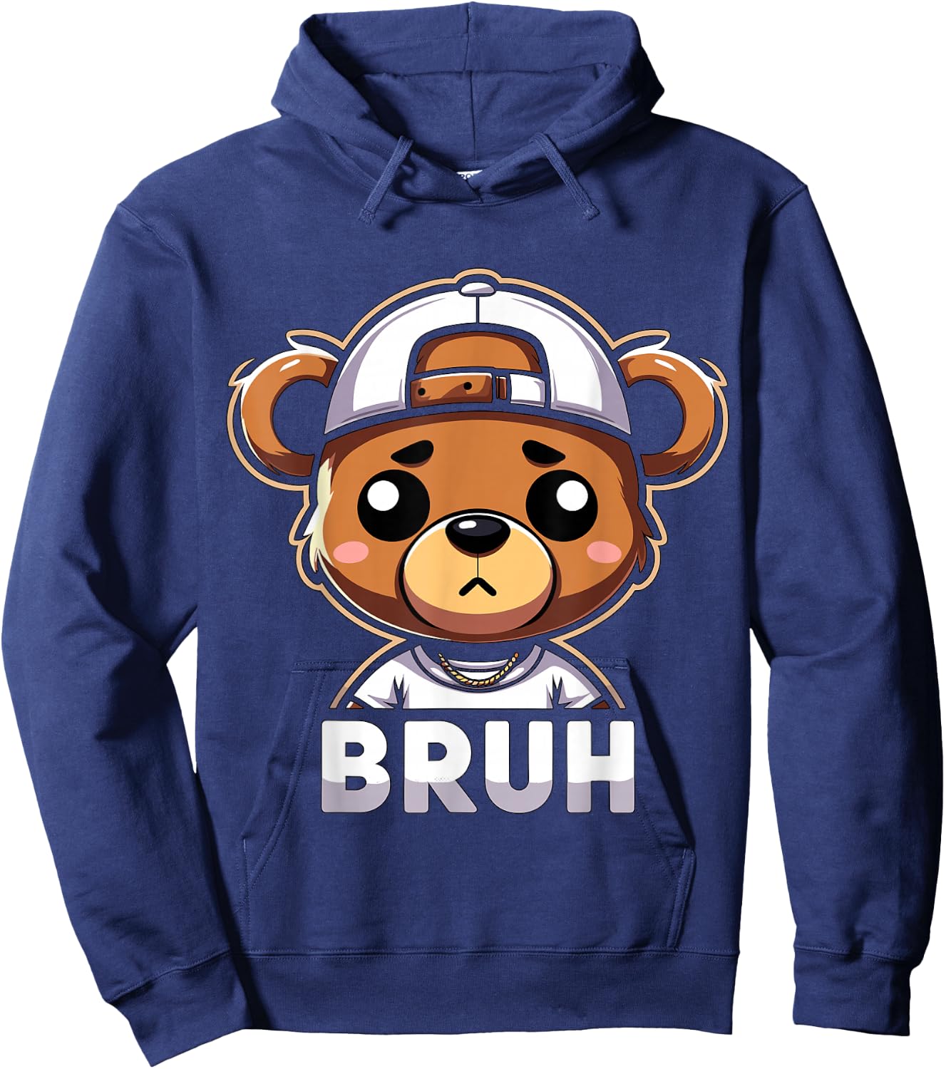 Hip Hop Teddy Bear Bruh Rap Music Hoodie - Hoodie | Navy