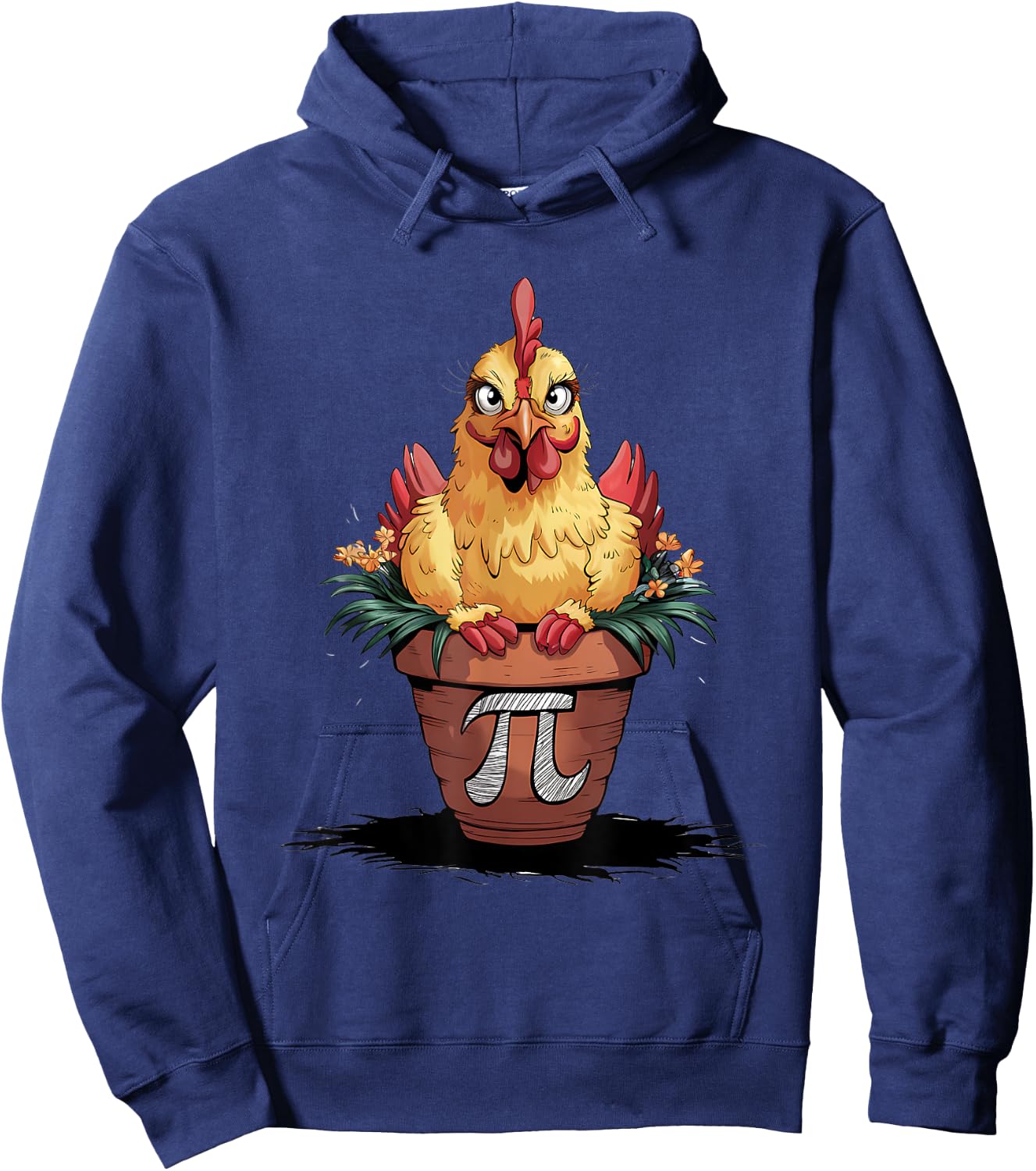Math Lover Geek 3.14 Funny Chicken Pot PI Day Hoodie - Hoodie | Navy
