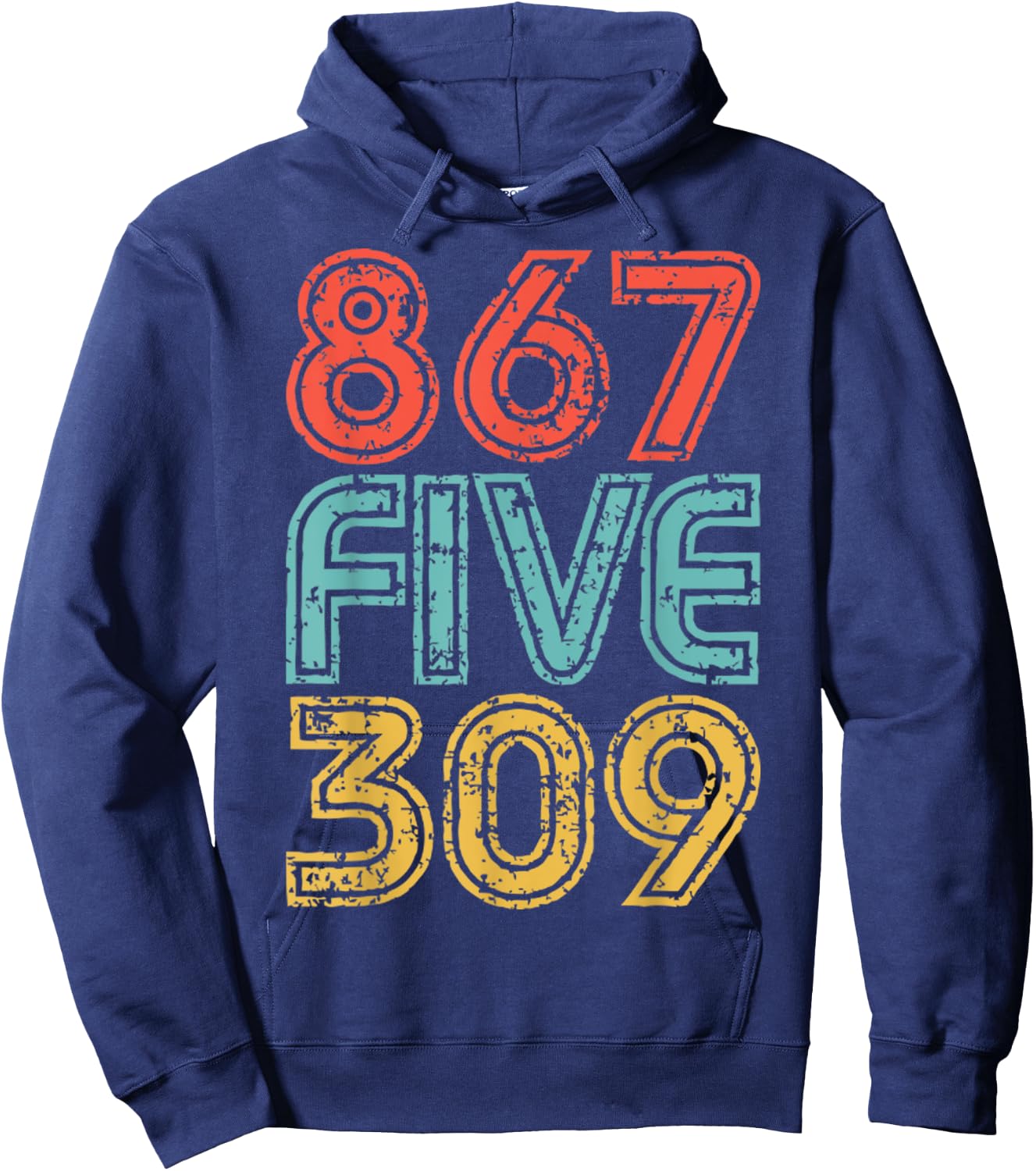 8675309 Retro Vintage 80's 90's Music Nostalgia Hoodie - Hoodie | Navy