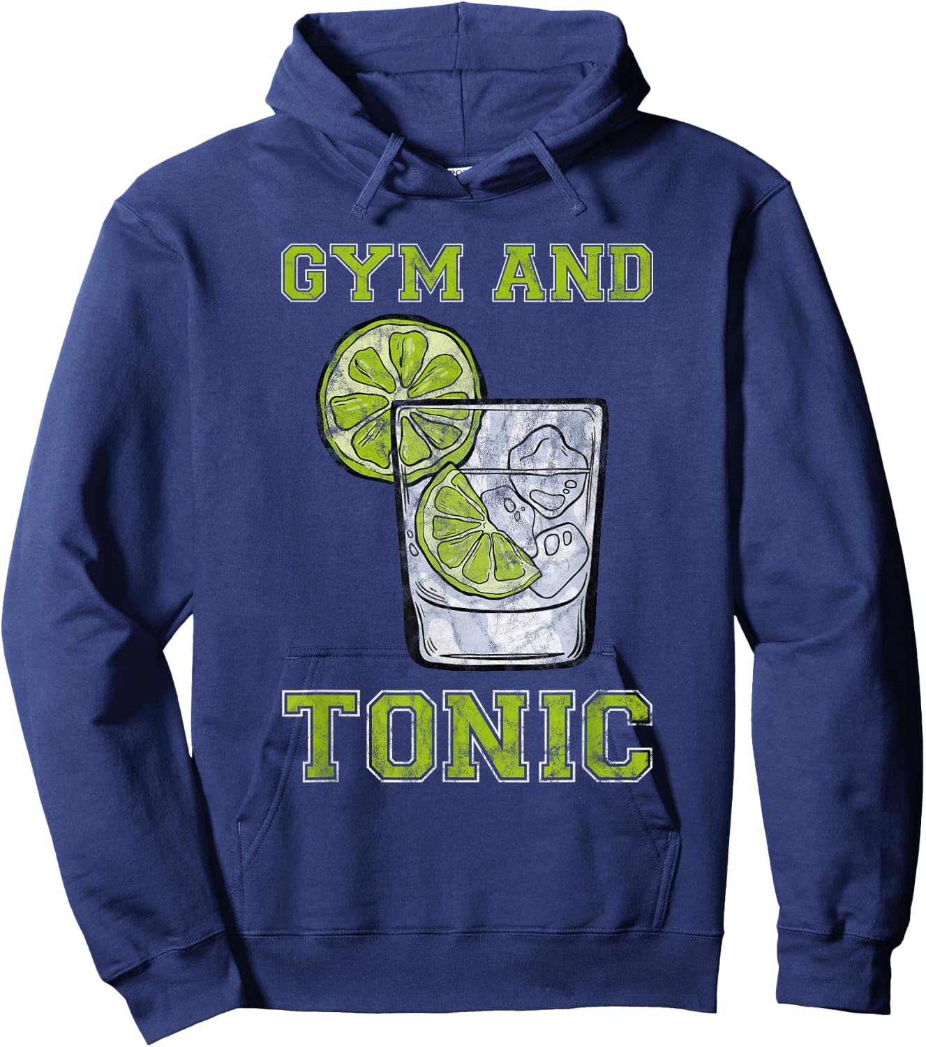 Gym And Tonic Gin Booze Bar Hoodie - Hoodie | Navy