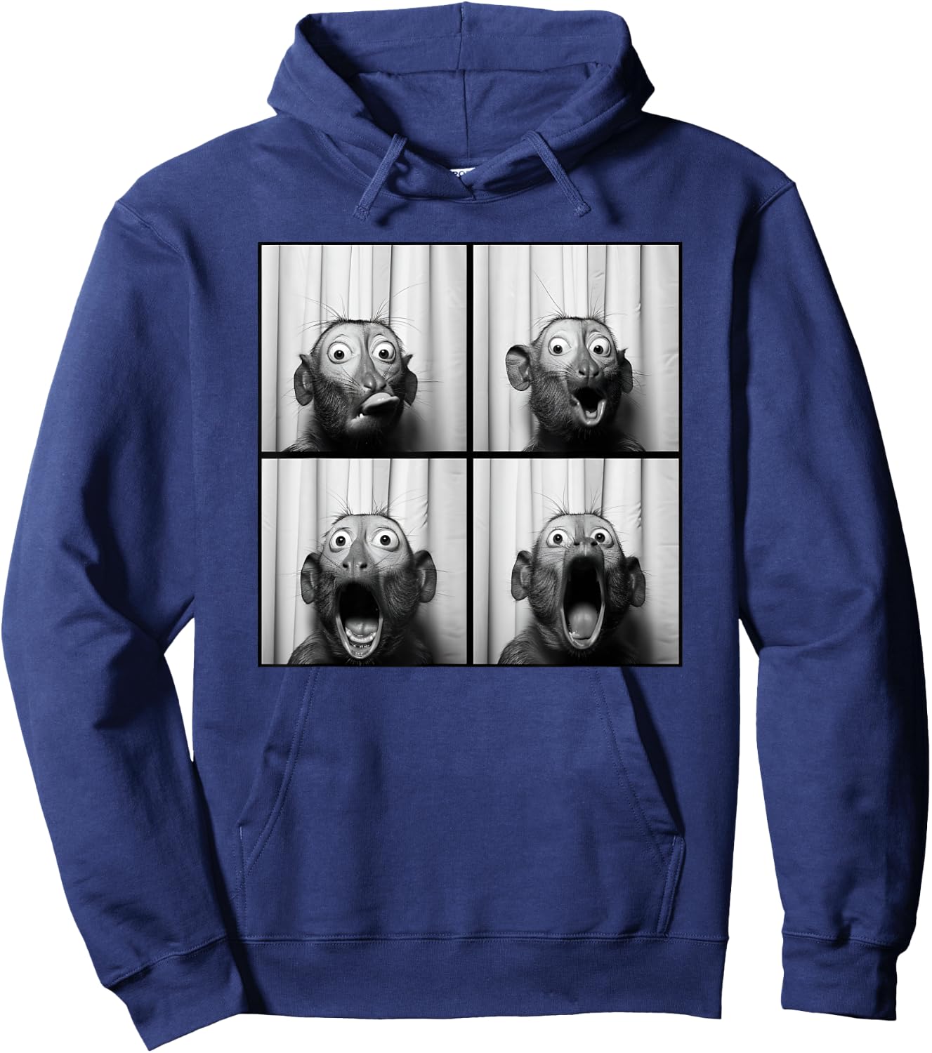 Weird Monkey Animal Face Photobooth Hoodie - Hoodie | Navy
