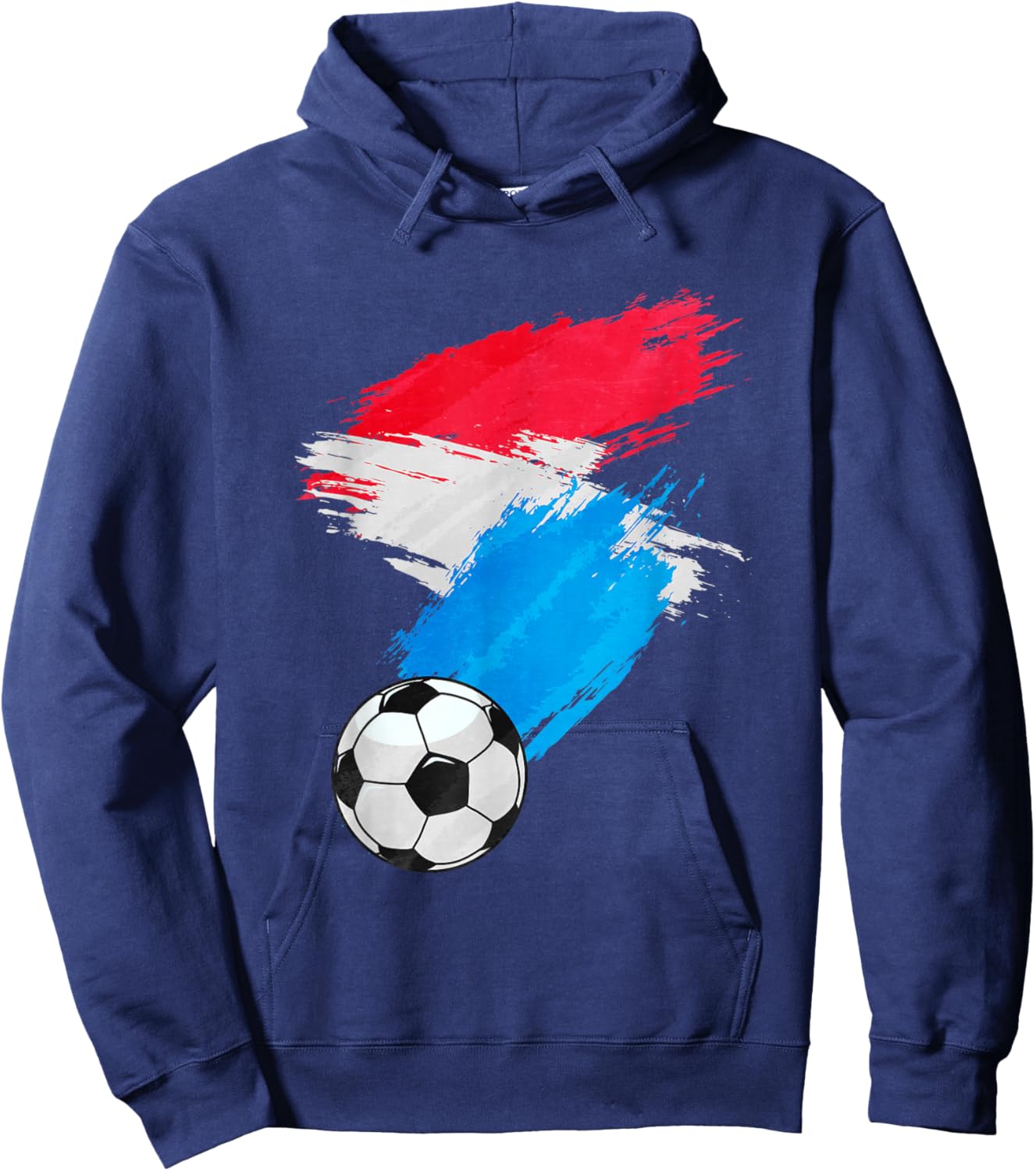 Luxembourg Soccer Football Flag Hoodie - Hoodie | Navy
