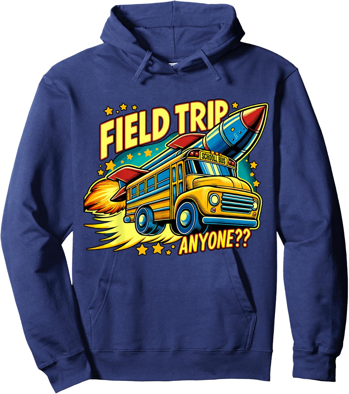 Field Trip Anyone? Teacher Field Day Hoodie - Hoodie | Navy