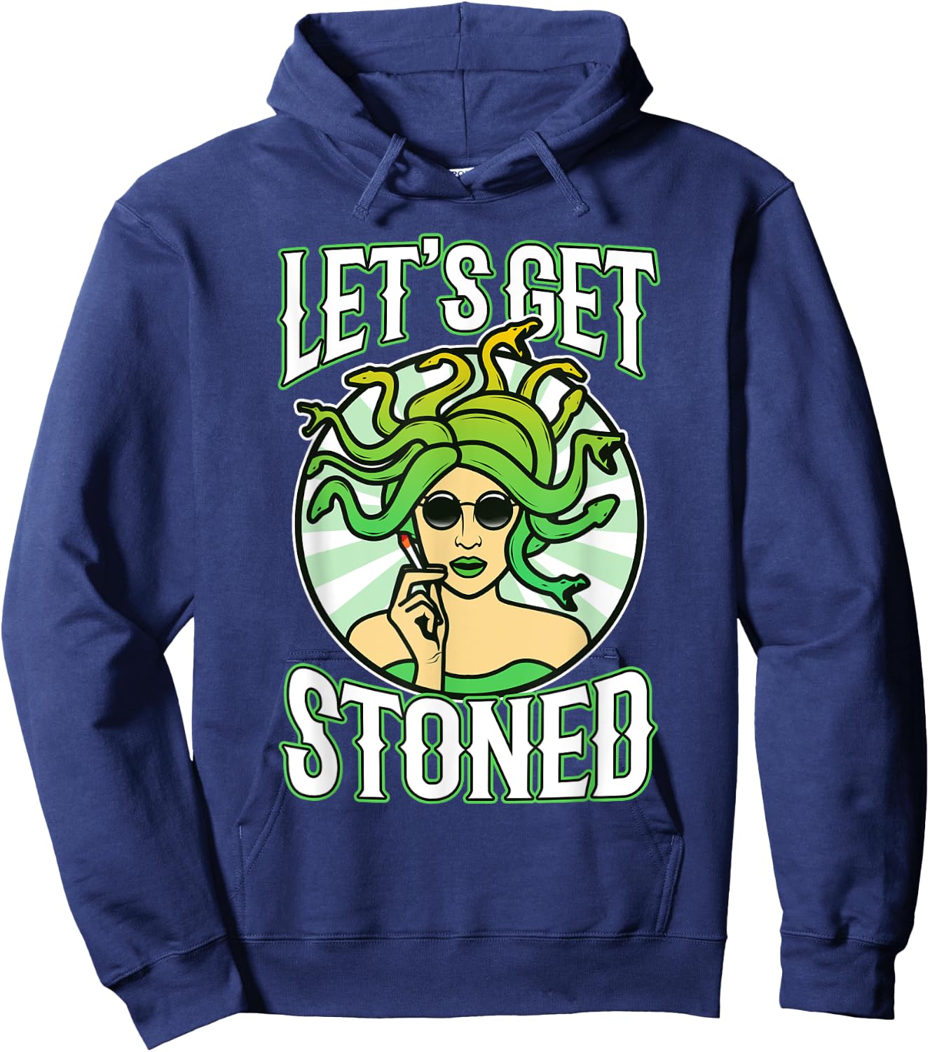 Lets get stoned medusa Hoodie - Hoodie | Navy