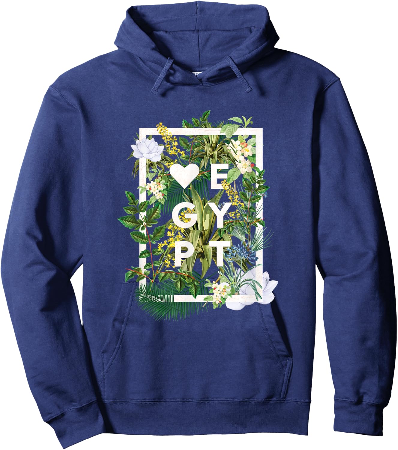 Flowers of Egypt Word Art - Egyptian Pride Hoodie - Hoodie | Navy