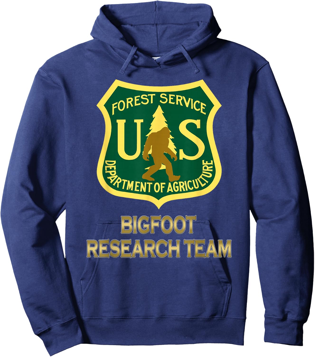 Bigfoot Research Team Funny Hoodie - Hoodie | Navy