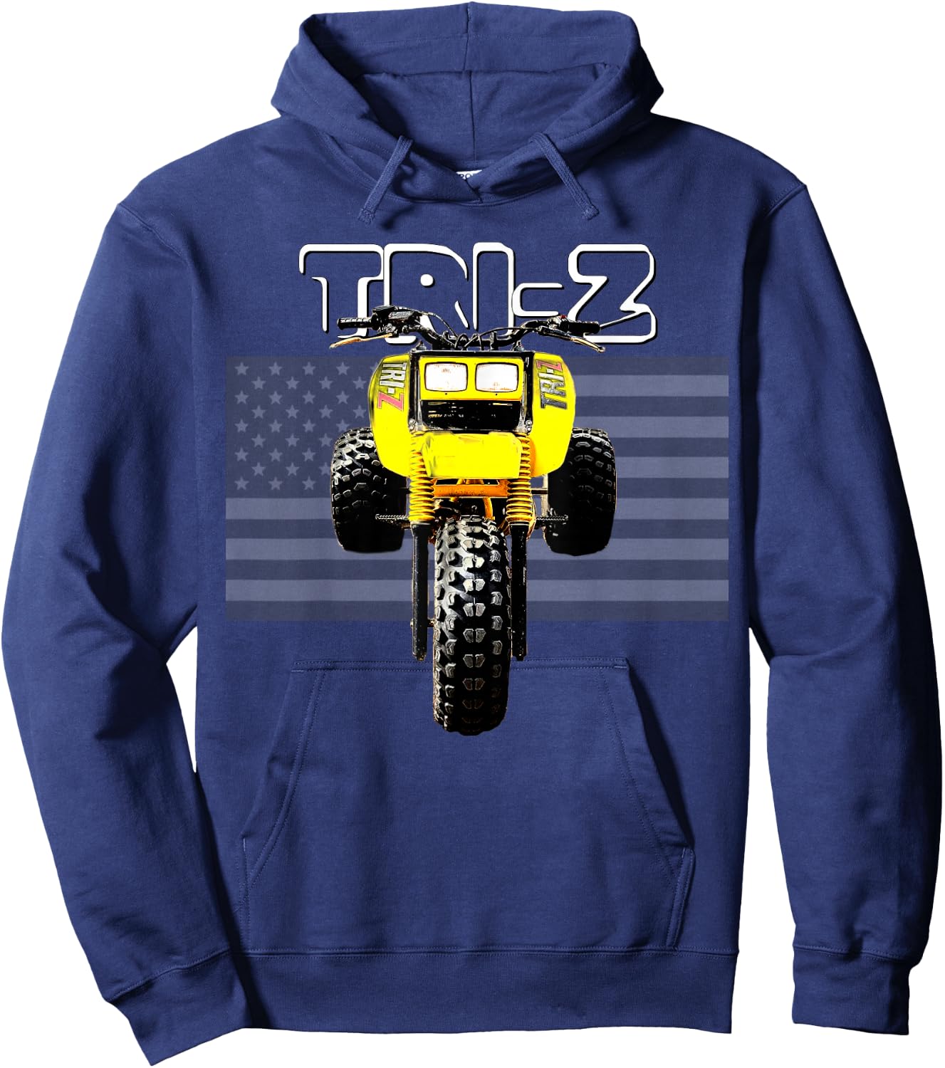 Tri Z Vintage Three Wheeler 3 Wheeler ATC ATV Hoodie - Hoodie | Navy