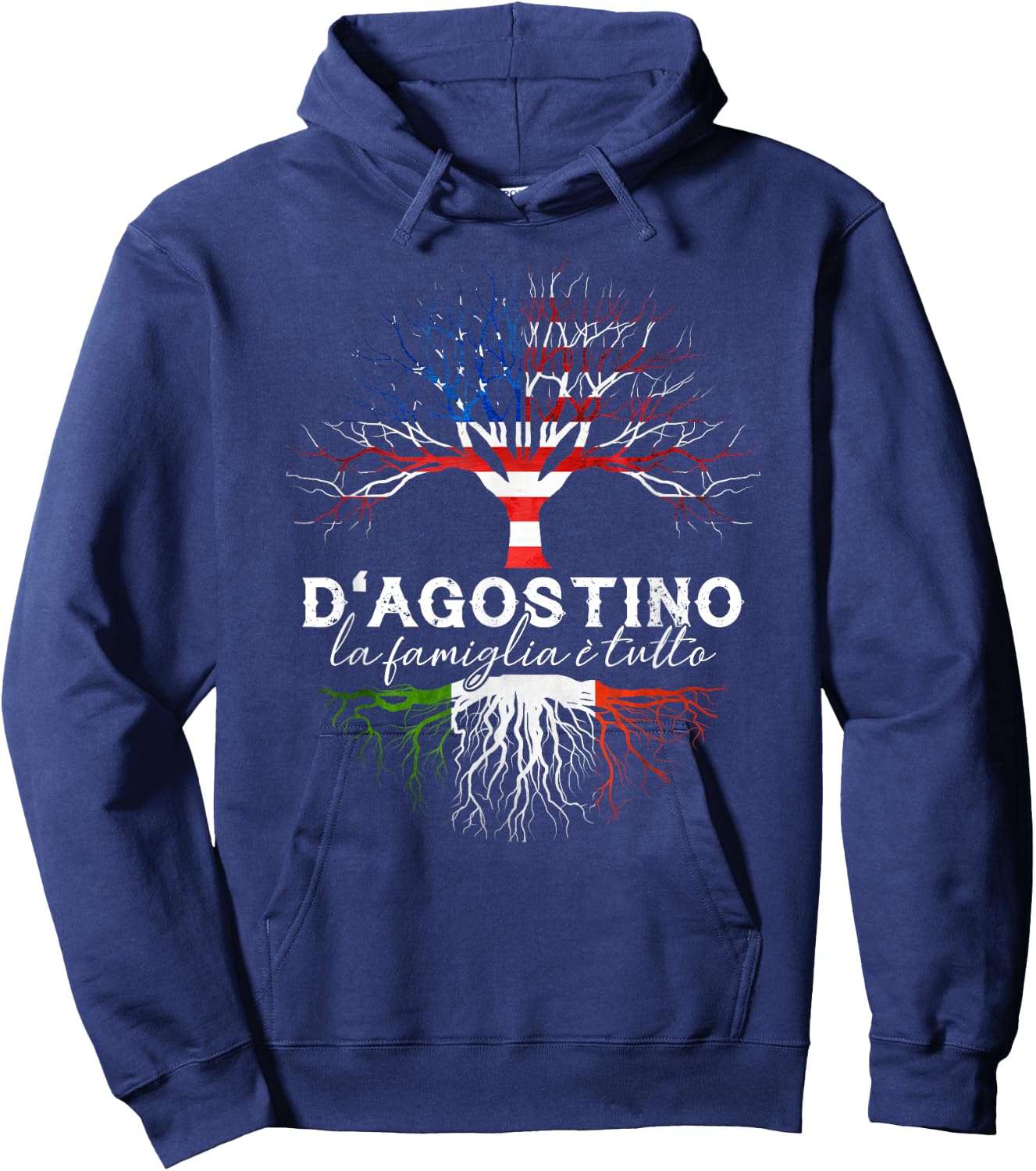D'Agostino Italian Family Name Italian Roots Hoodie - Hoodie | Navy