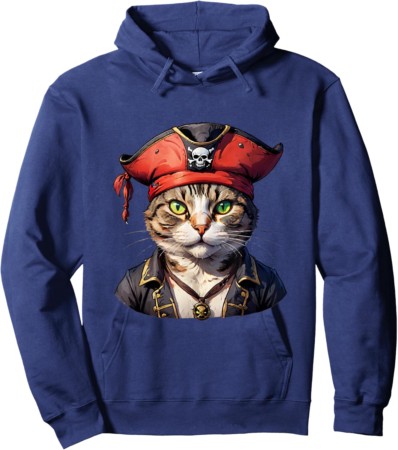 Pirate and Cat: The Feline Buccaneer Hoodie - Hoodie | Navy
