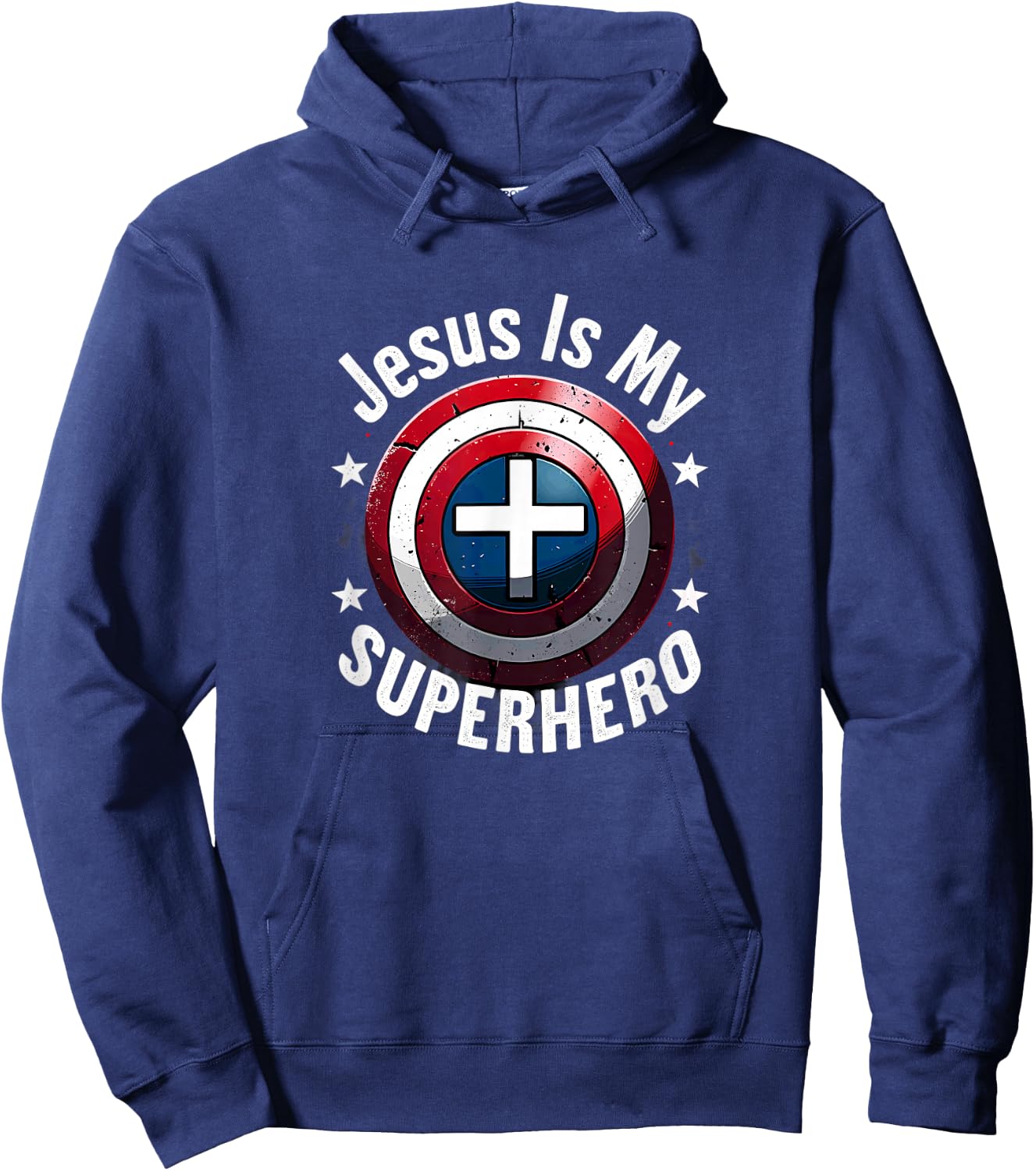 Jesus is My Superhero Christian Hoodie - Hoodie | Navy