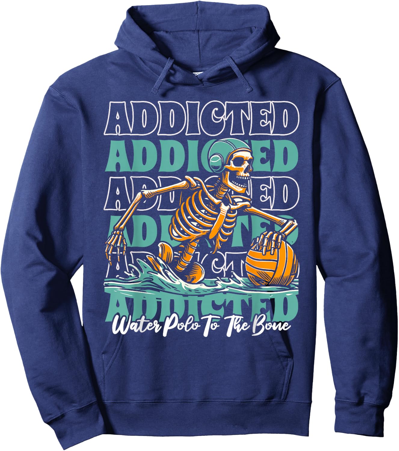 Player Skeleton - Waterpolo Sport Water Polo Hoodie - Hoodie | Navy