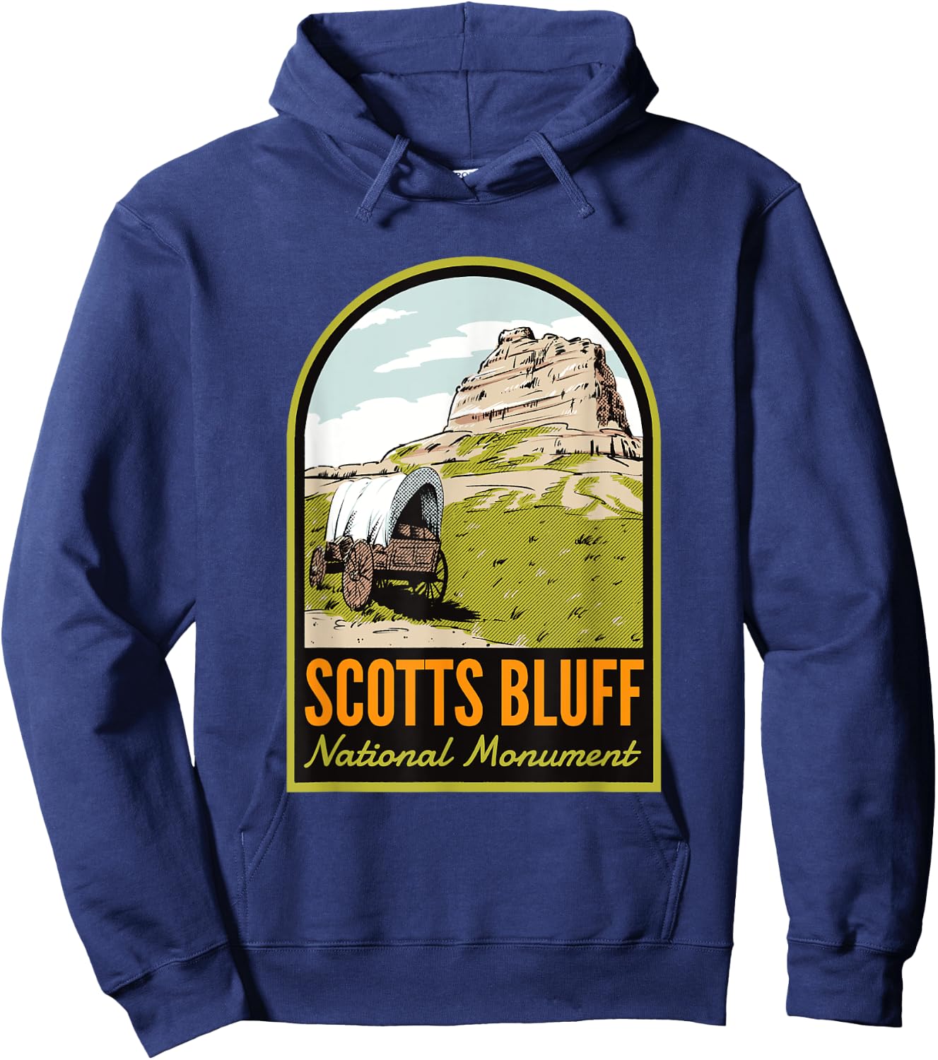 Scotts Bluff National Monument Nebraska Hoodie - Hoodie | Navy