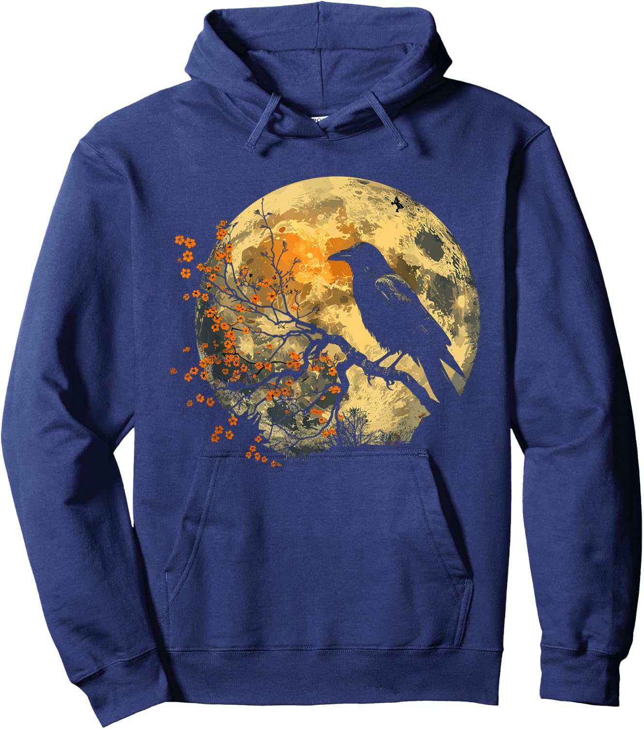 Raven Moon Crow Nature Hoodie - Hoodie | Navy