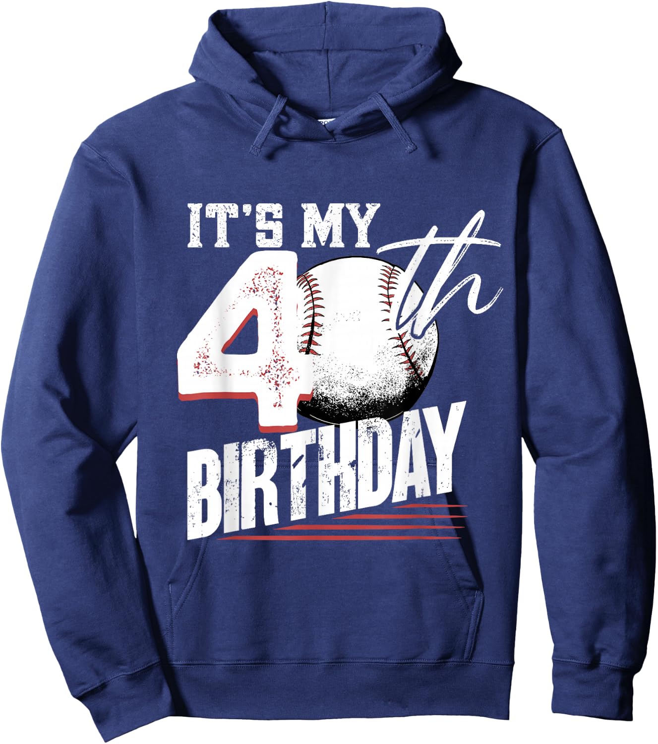 40 Years Old Vintage Baseball 40th Birthday Hoodie - Hoodie | Navy