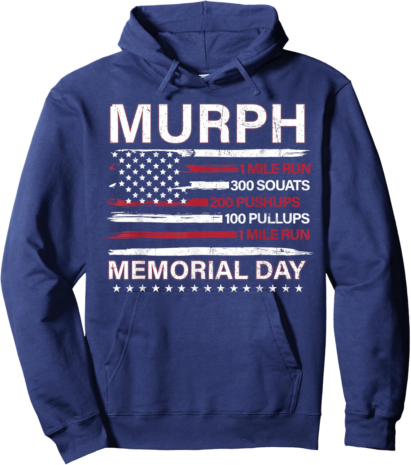 Memorial Day Murph Workout Challenge Murph Hoodie - Hoodie | Navy