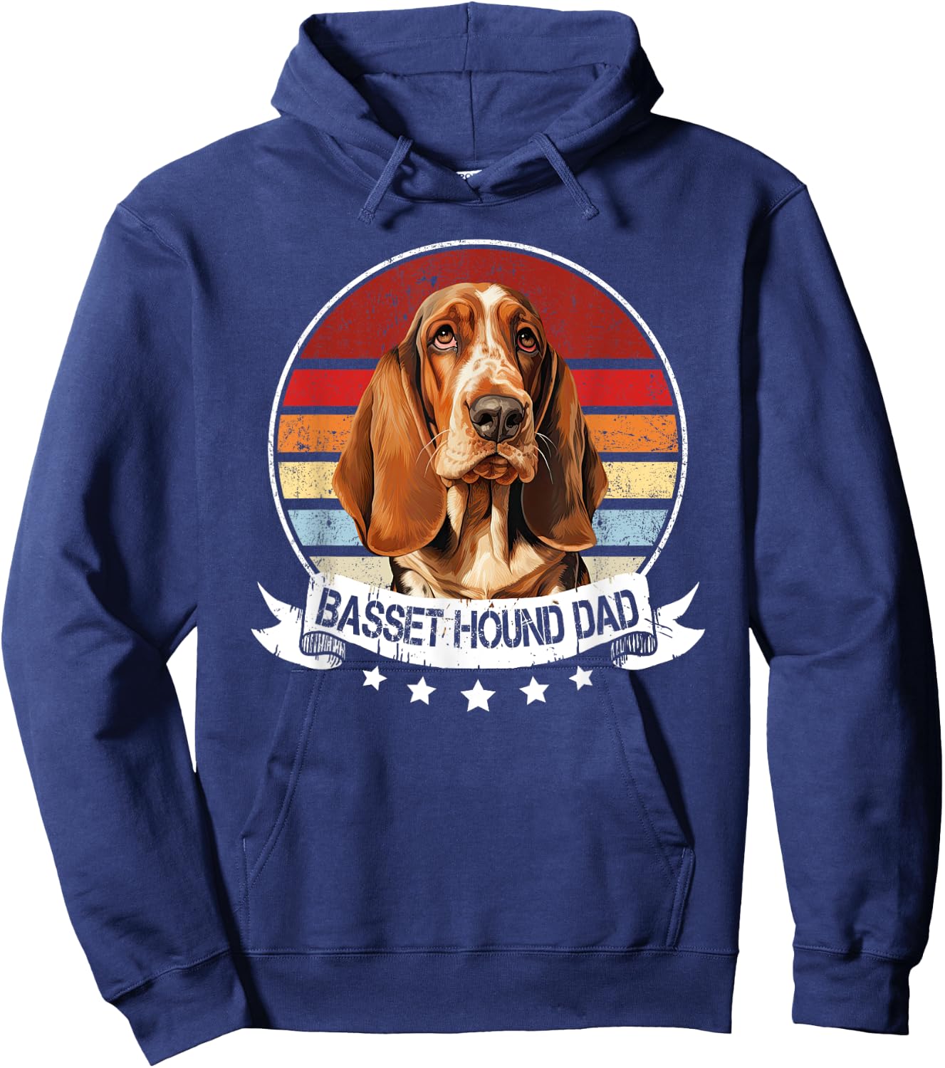Best Dog Dad Ever Basset Hound Lovers Women Hoodie - Hoodie | Navy