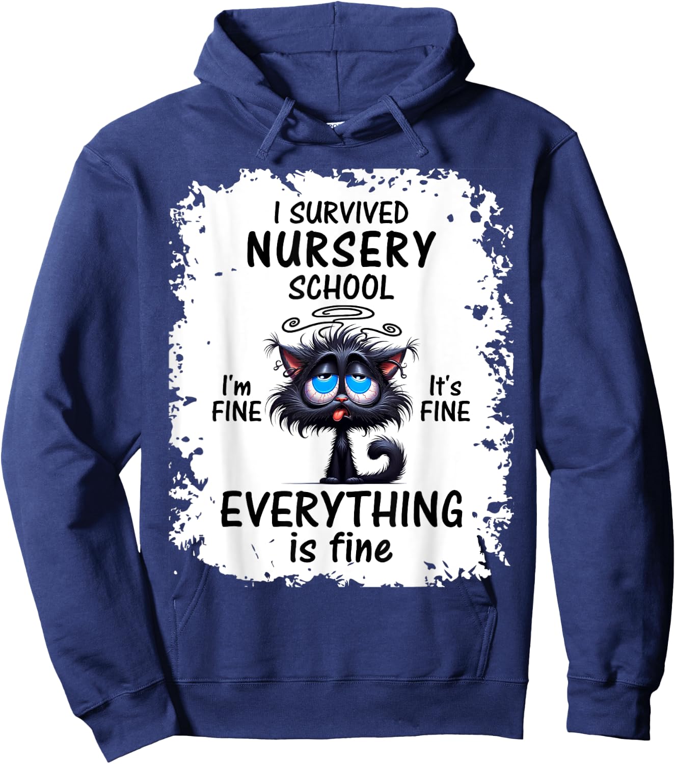 I Survived Nursery School Graduation 2025 Hoodie - Hoodie | Navy