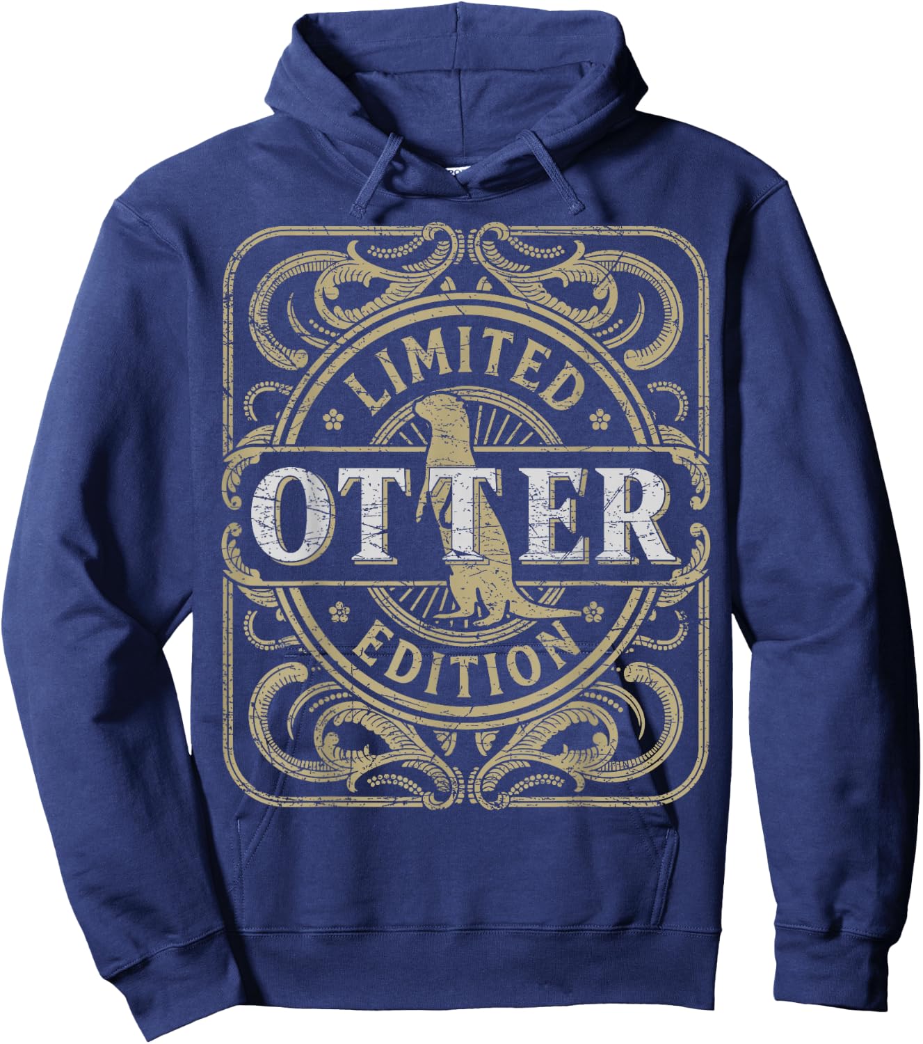 Otter Vintage Otter Lover Retro Sea Otter Hoodie - Hoodie | Navy