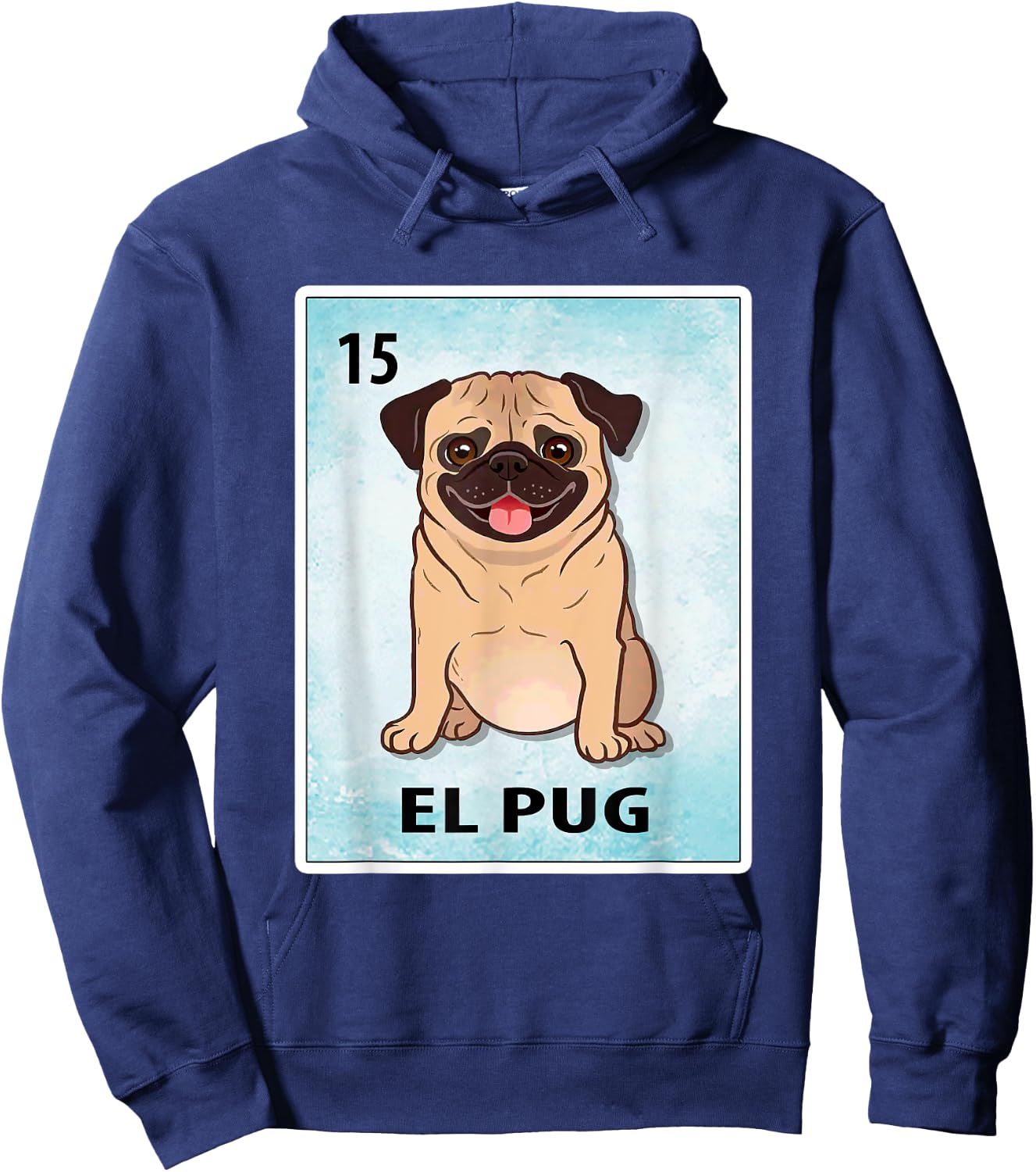El Pug Mexican Pug Cards Hoodie - Hoodie | Navy