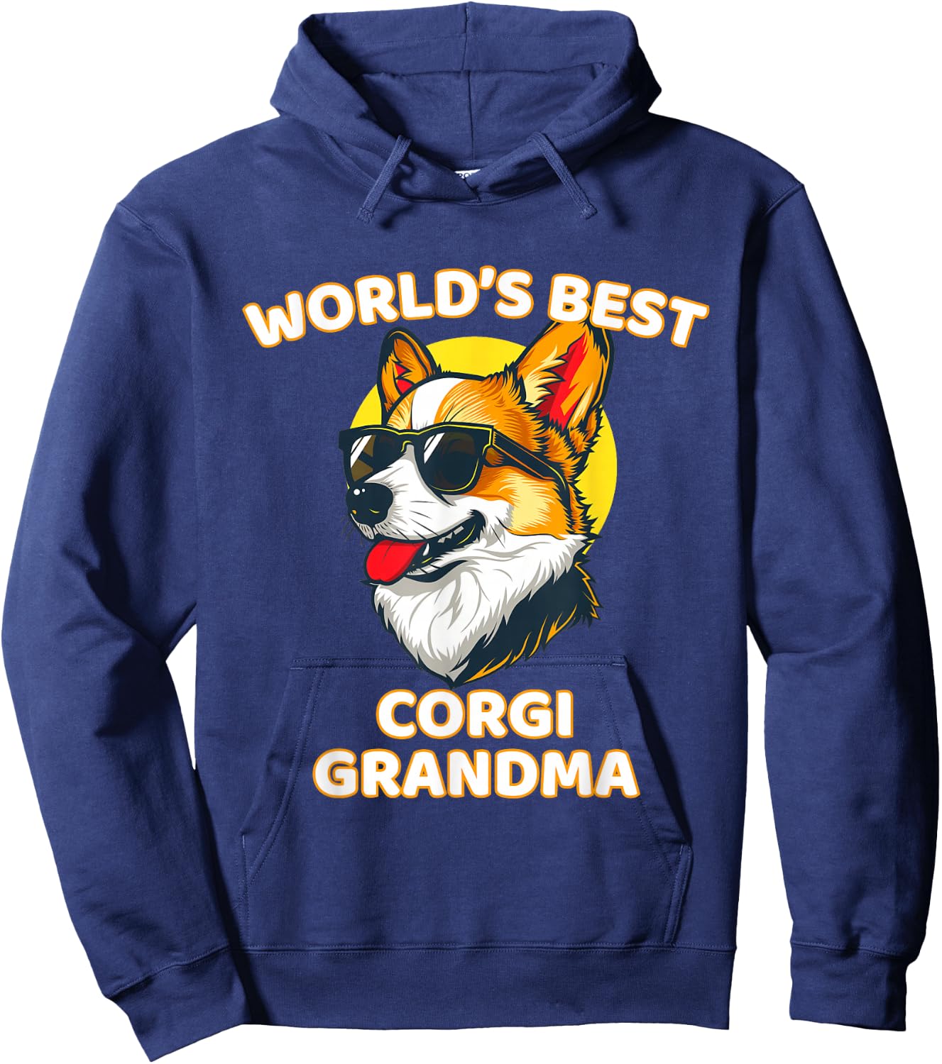 Funny World's Best Corgi Grandma Nana Hoodie - Hoodie | Navy