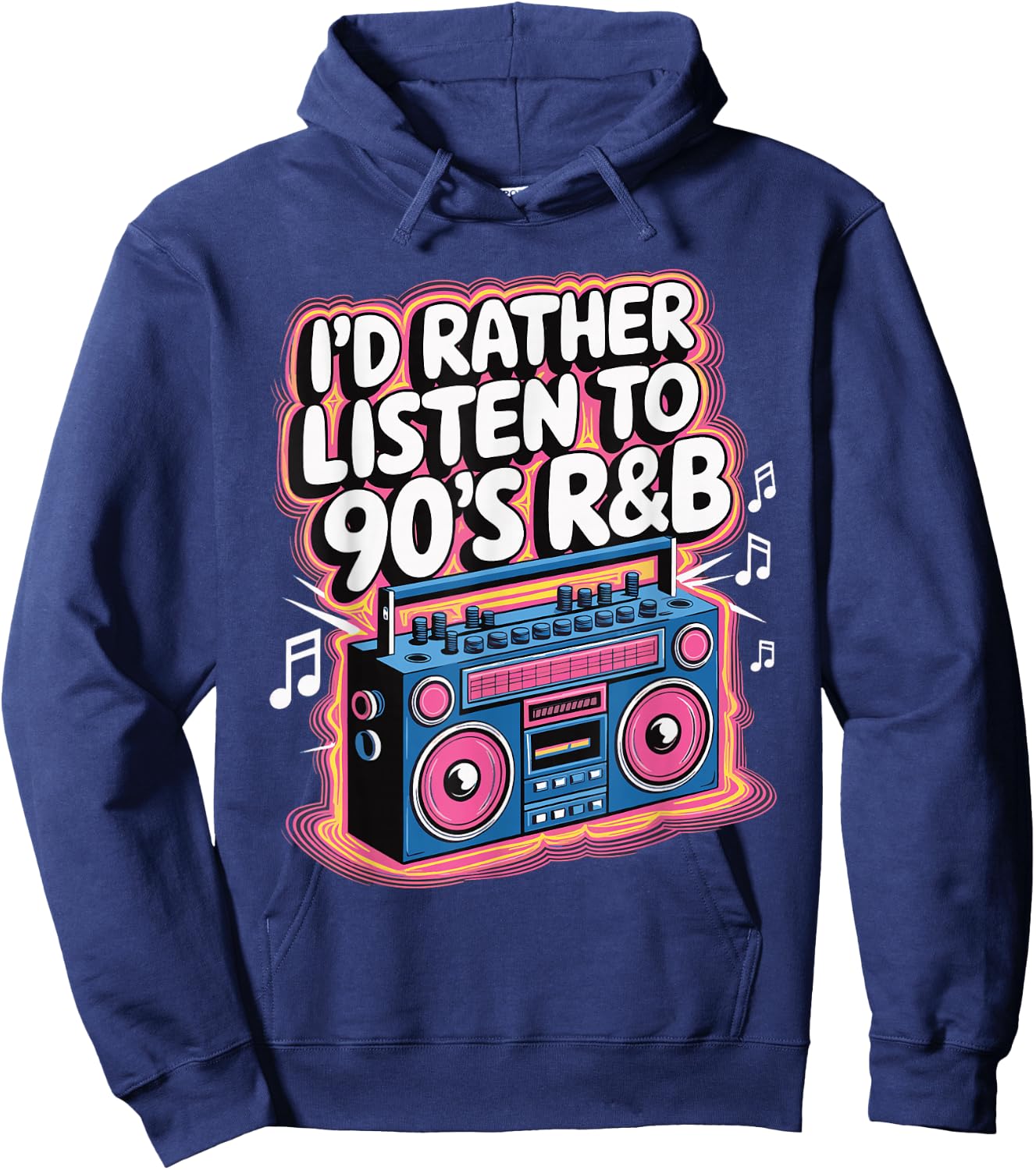 I'd Rather Listen To 90's R&B Hoodie - Hoodie | Navy