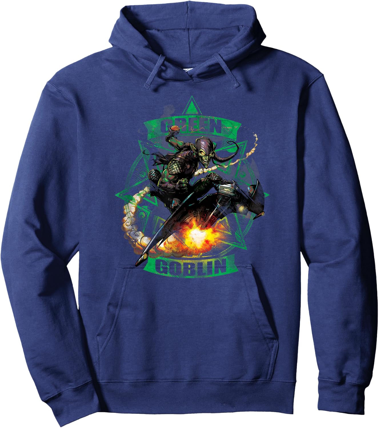 Marvel Green Goblin Glider Pumpkin Bomb Hoodie - Hoodie | Navy