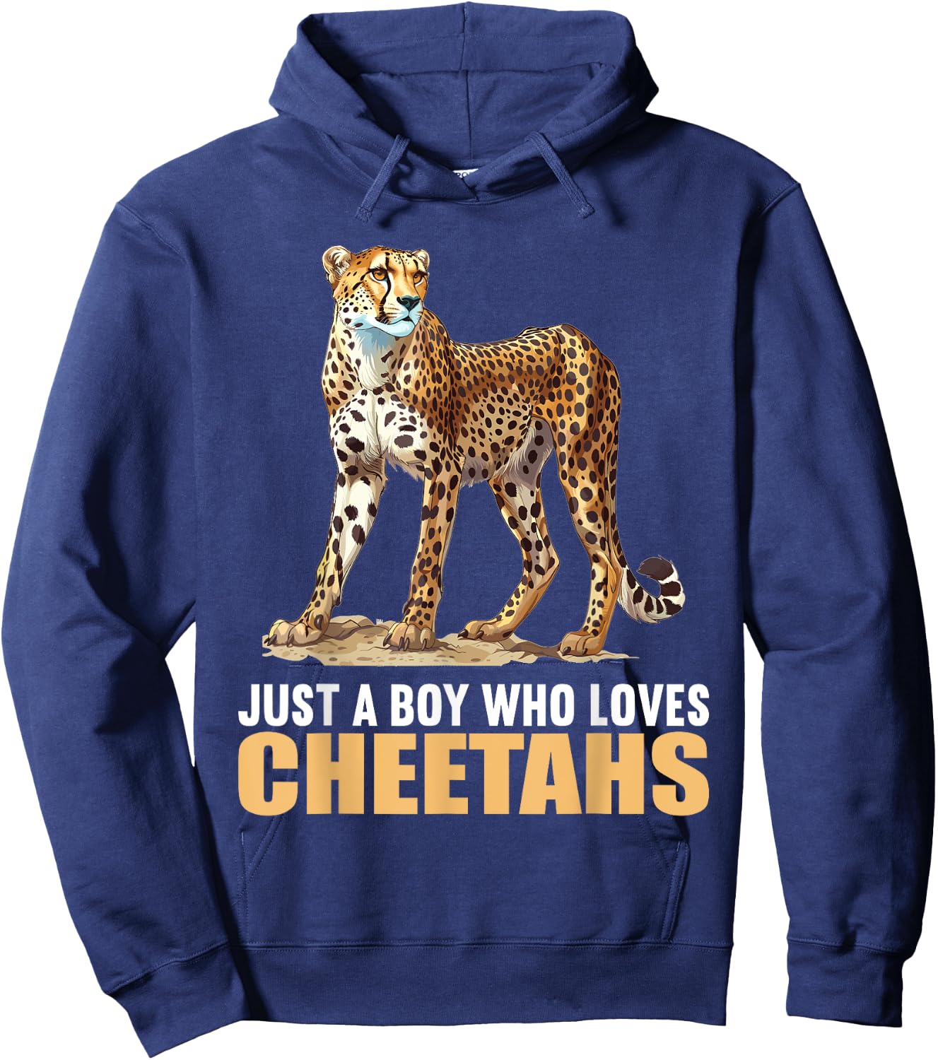 Just a Boy who loves Cheetahs Cheetah Hoodie - Hoodie | Navy