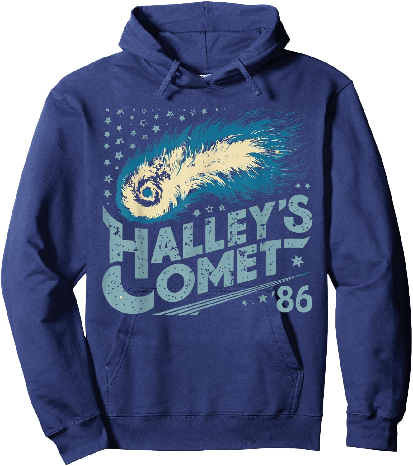 Retro Vintage 80's Halley's Comet Space Lover Hoodie - Hoodie | Navy