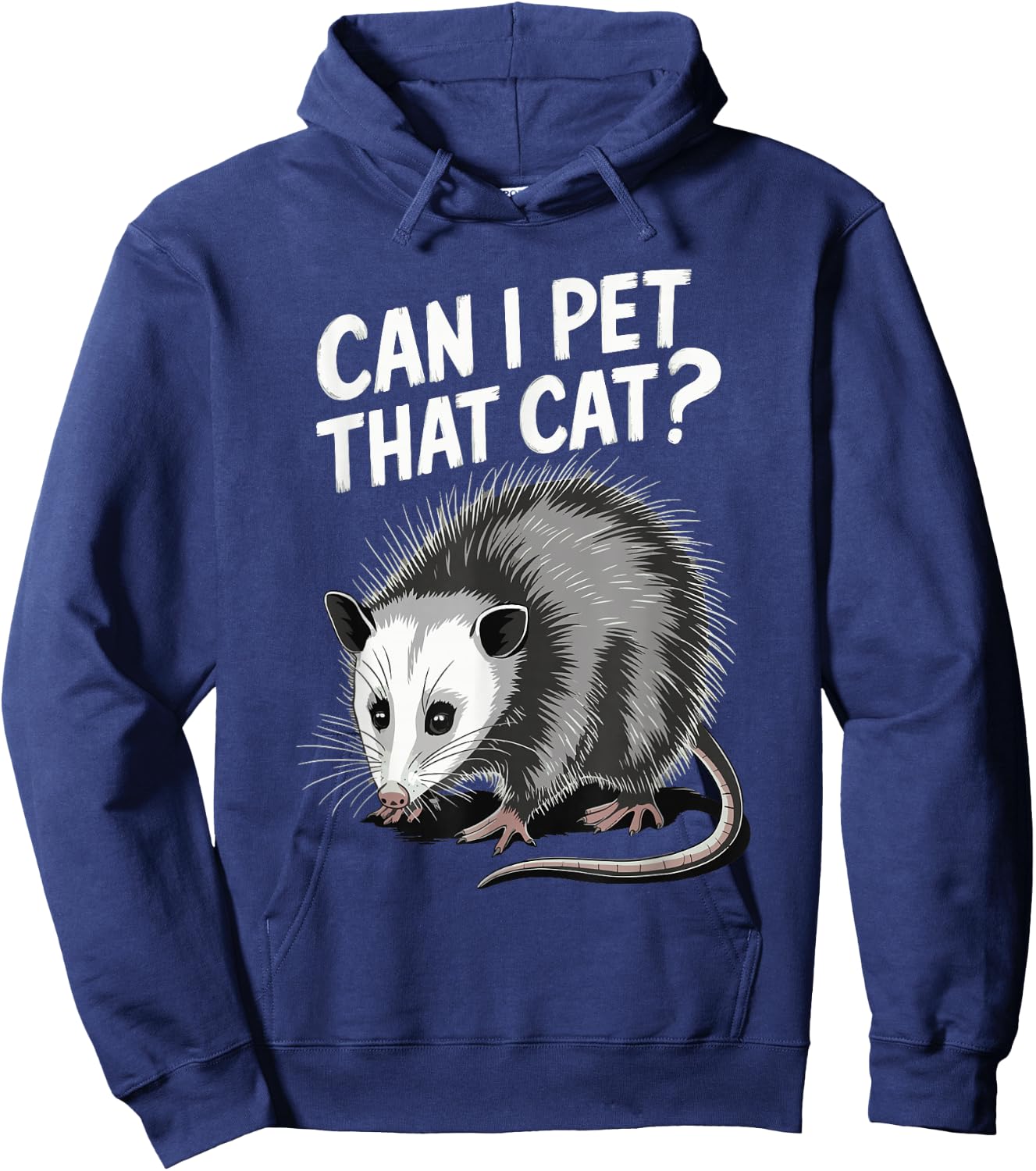 Can I Pet That Cat Opossum Hoodie - Hoodie | Navy