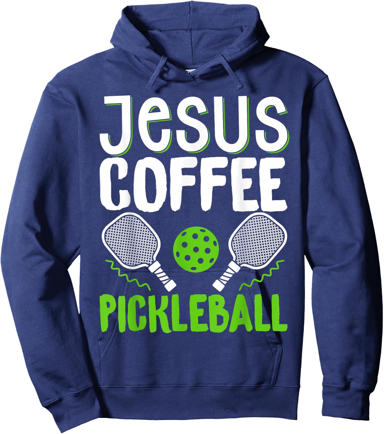 Jesus Coffee Pickleball Hoodie - Hoodie | Navy