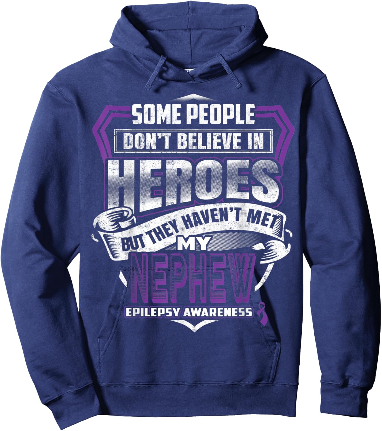 My Nephew's Fight is My Fight Epilepsy Warrior Hoodie - Hoodie | Navy