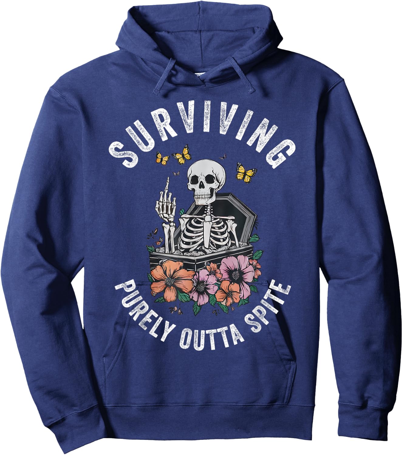 Surviving Purely Out Of Spite Hoodie - Hoodie | Navy