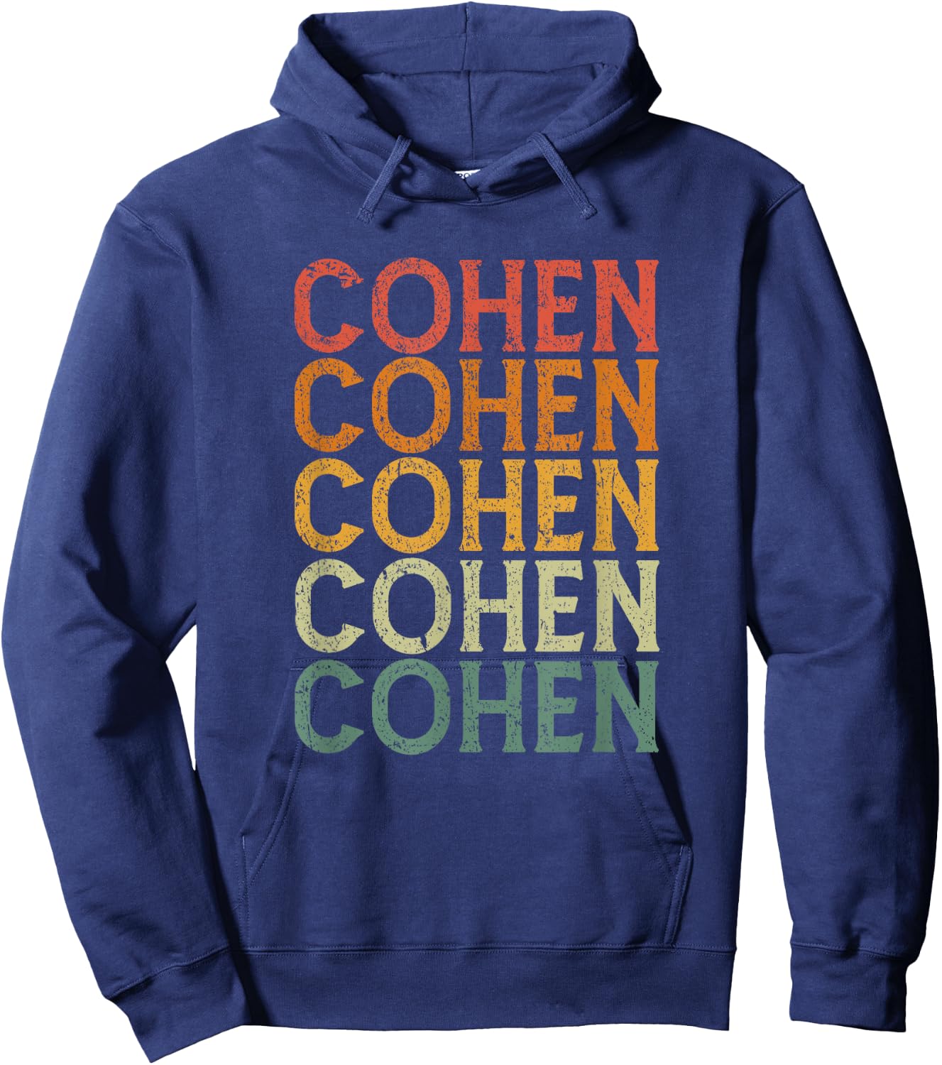 Retro Custom First Name Cohen Hoodie - Hoodie | Navy