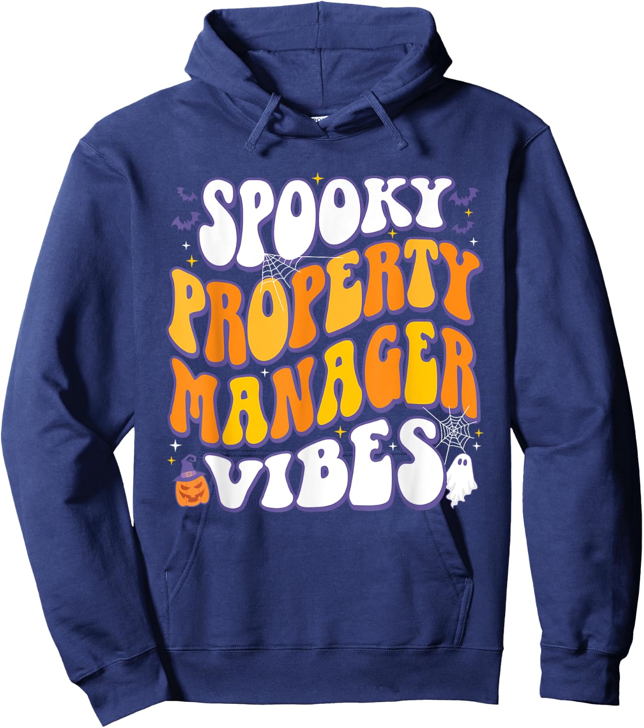 Spooky Property Manager Vibes Halloween Hoodie - Hoodie | Navy