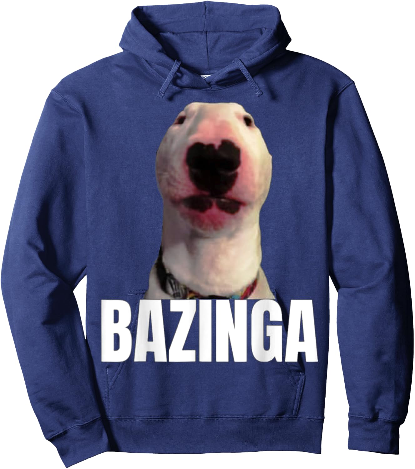Bazinga Dog Cringe Meme Hoodie - Hoodie | Navy