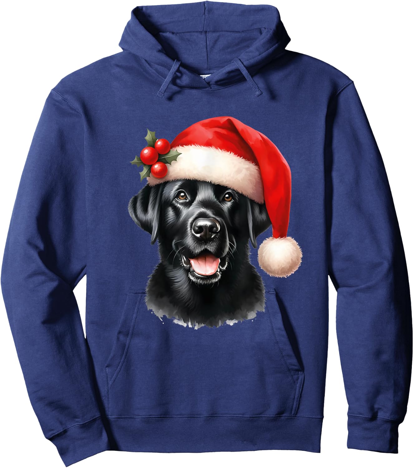 Dog Black Labrador Retriever Christmas Hoodie - Hoodie | Navy