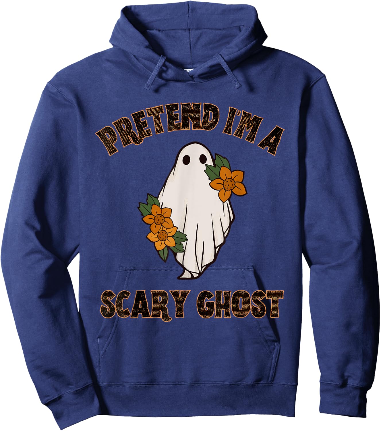 Pretend I'm a Scary Ghost Halloween Costume Hoodie - Hoodie | Navy