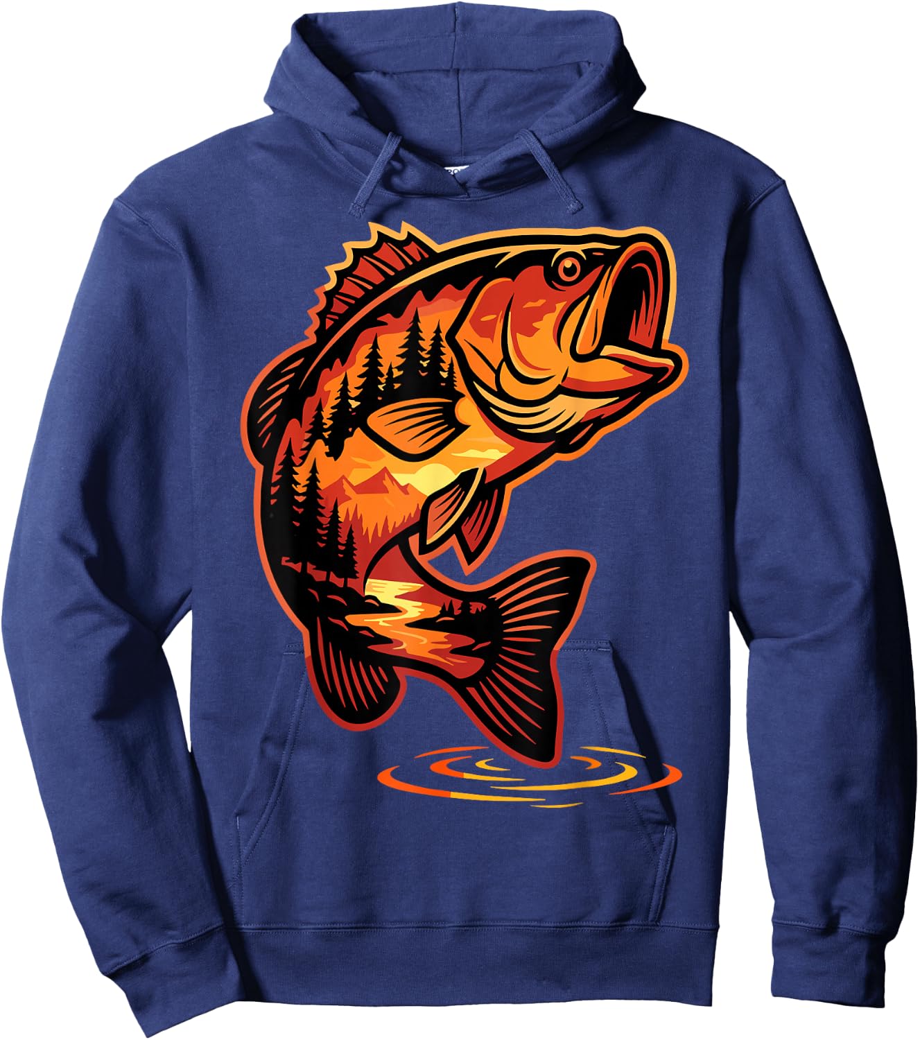 Retro Fish Nature Wildlife Hoodie - Hoodie | Navy