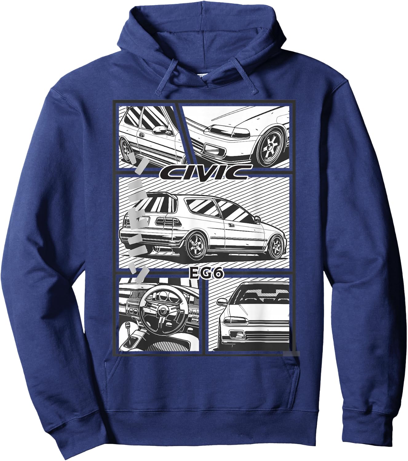 Civic eg 6 Japanese car Hoodie - Hoodie | Navy