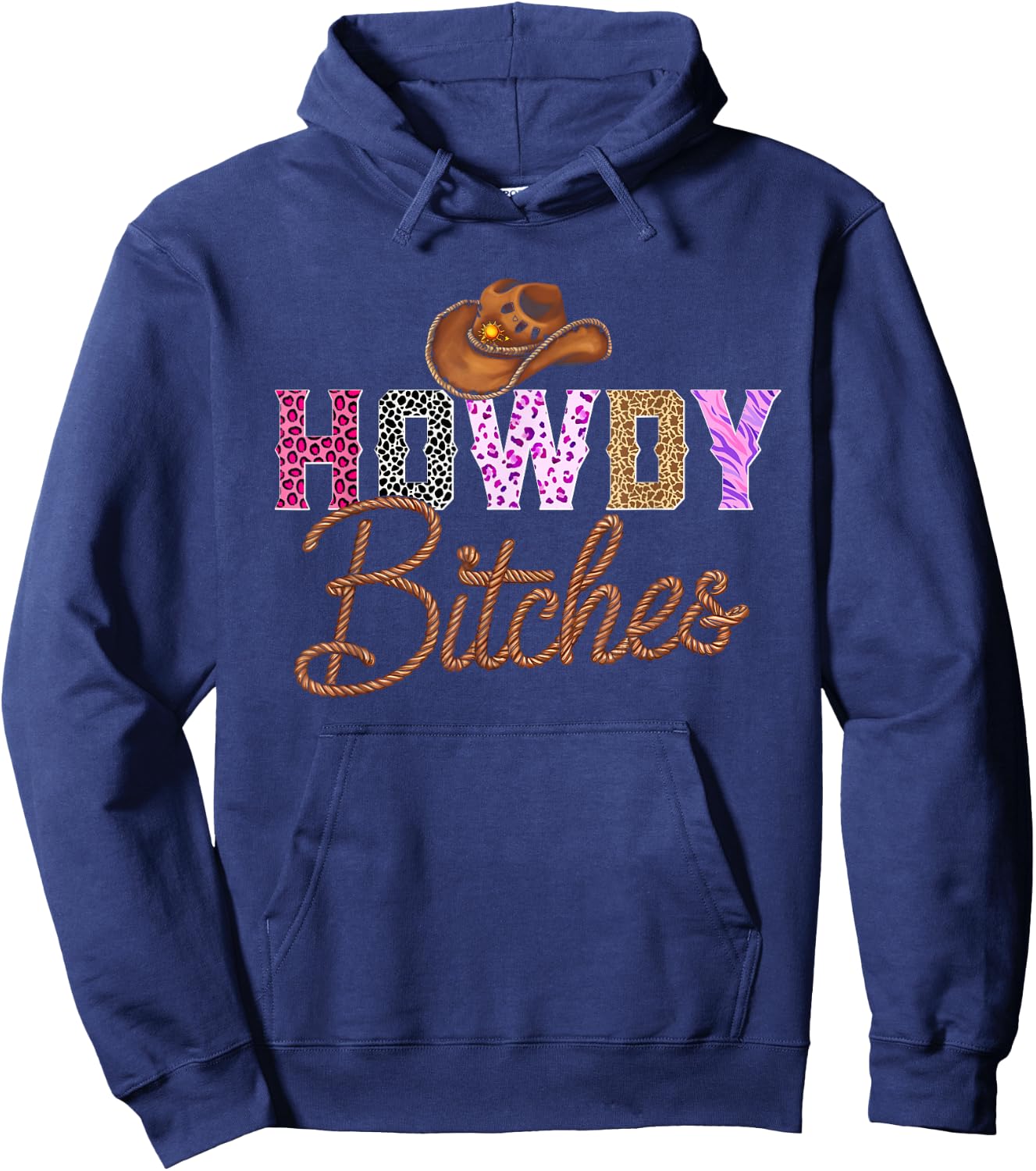 Howdy Bitches | Yeehaw Bitches Hoodie - Hoodie | Navy