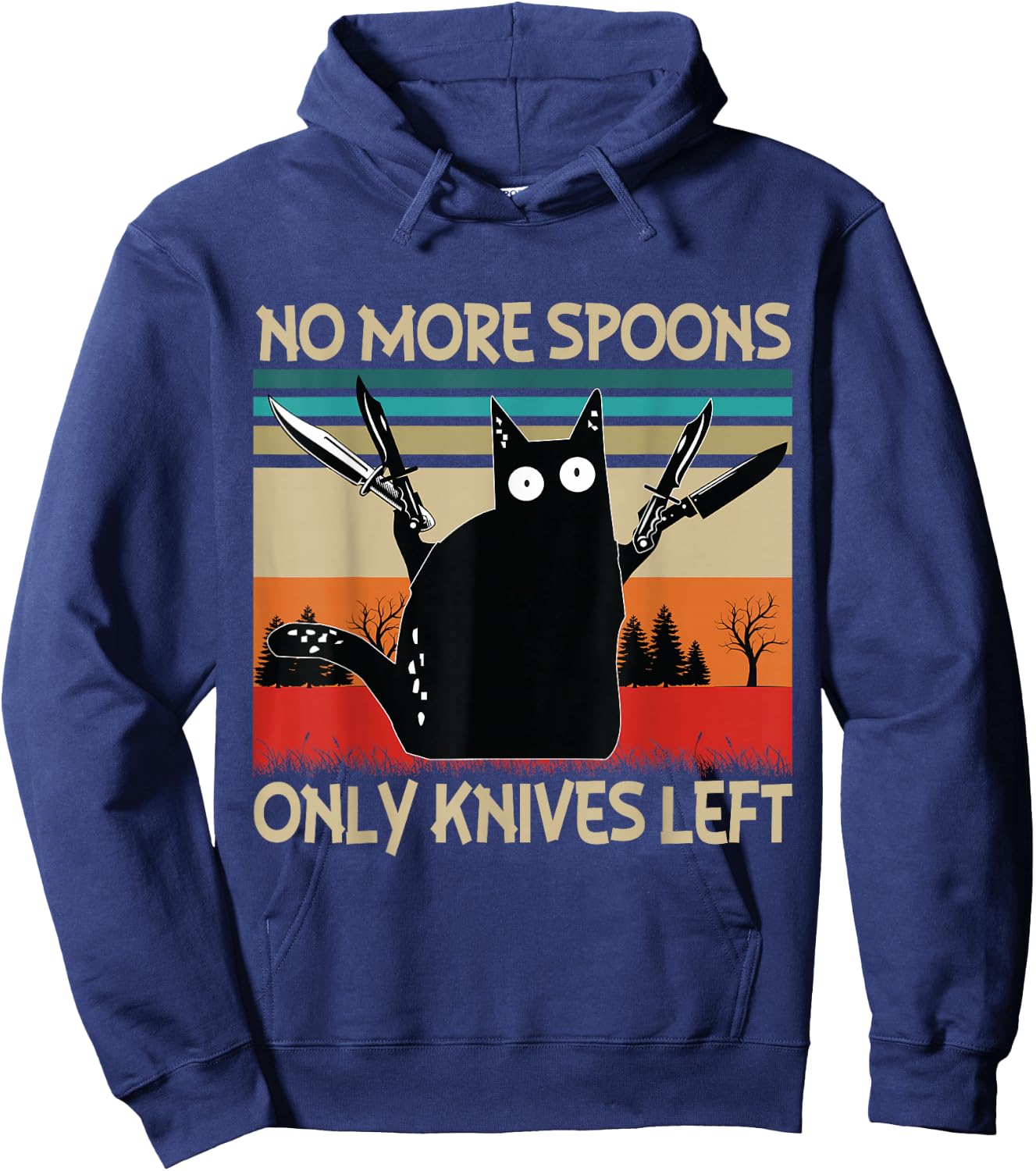 No more spoons, just knives. Hoodie - Hoodie | Navy